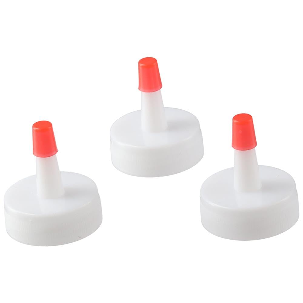 Plastic Replacement Caps for Squeeze Bottles - Multifunctional Dispensing Caps for Seasoning, Glue & Paint Bottles - Perfect for Kitchen, Crafting & DIY Projects