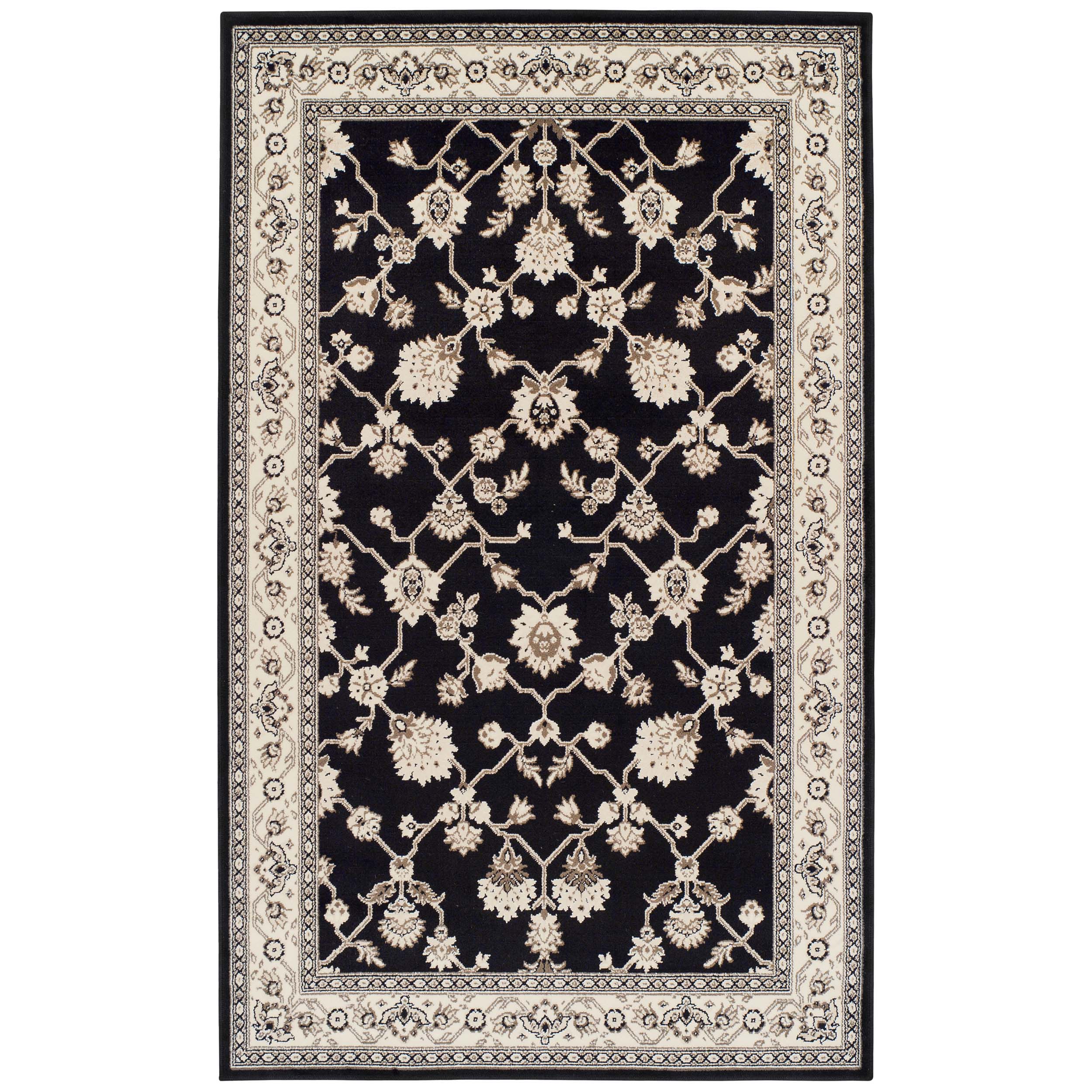 Kingfield Traditional Floral Indoor Area Rug - Non-Slip Soft Living Room Bedroom Runner Carpet - Perfect for Home Decor, Hallway, and Entryway