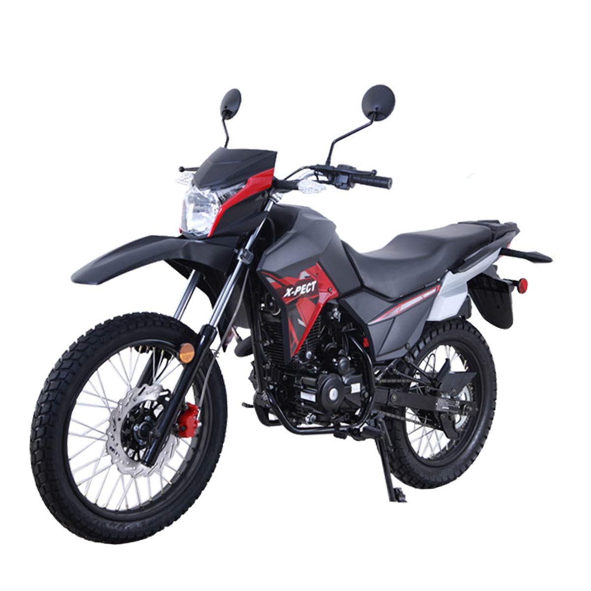 X-PRO Lifan X-Pect 250cc Adult Dirt Bike - 14HP Fuel Injected Enduro Motorcycle for Off-Road & Street Riding - Red Dirt Bike for Trail Adventures & Commuting
