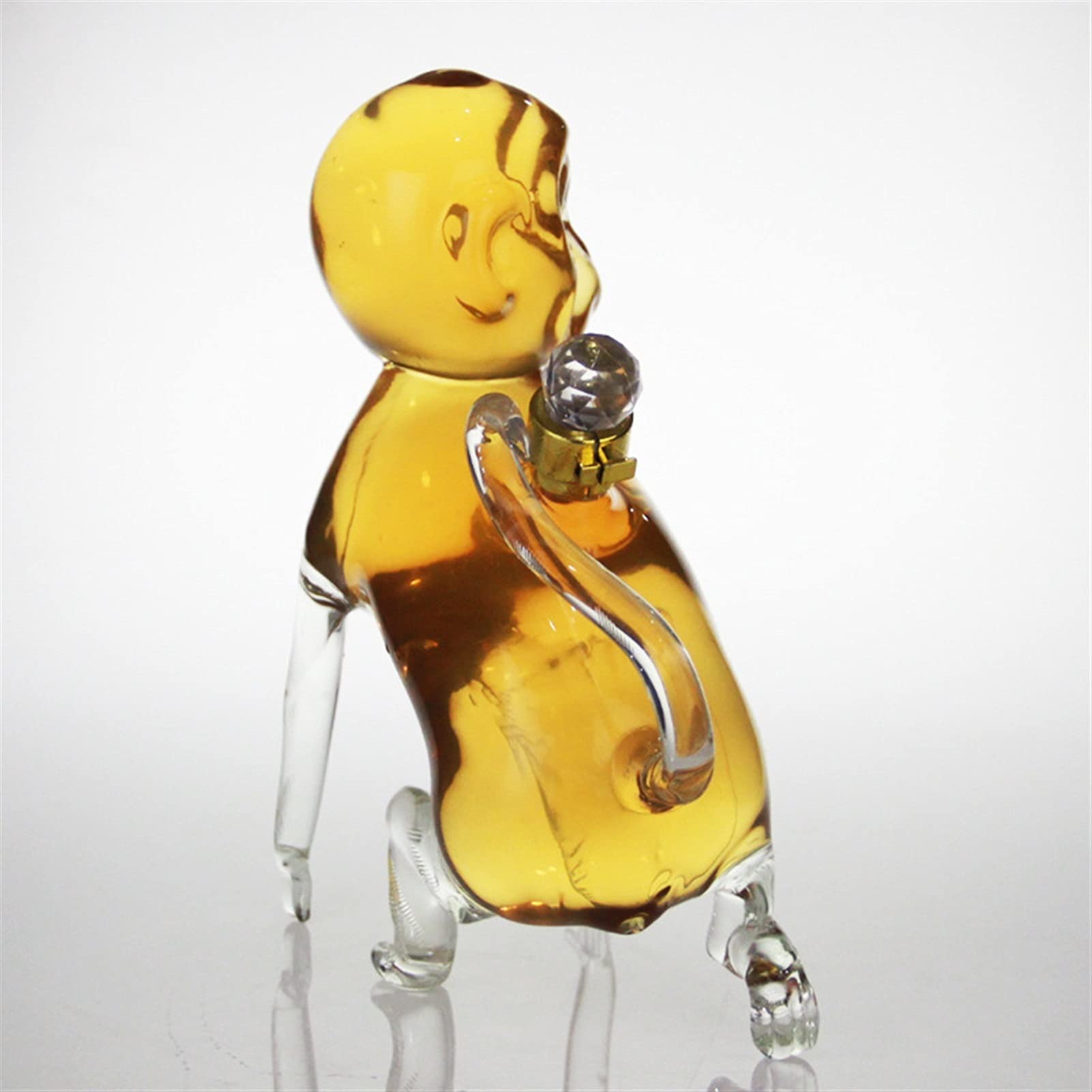 Premium Monkey-Shaped Whiskey Decanter - 1000ML Lead-Free Glass Liquor Bottle for Scotch, Bourbon & Wine | Unique Animal Design Home Bar Accessory | Perfect for Gifts, Parties & Whiskey Enthusiasts