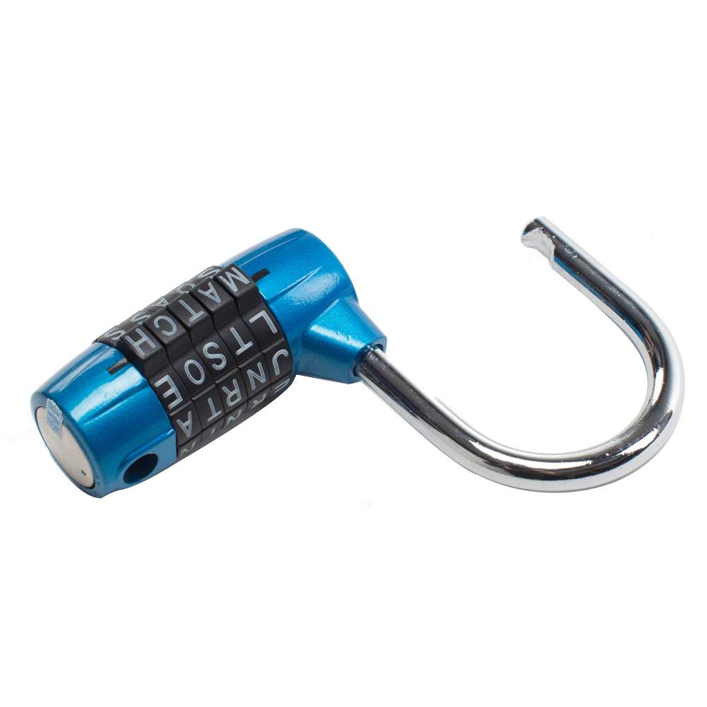 5-Digit Combination Padlock - Large Extended Beam Storage Cabinet Door Handle Lock, Gym & Luggage Locker Security (Blue) | Durable for Wardrobe, Gym Lockers & Travel Bags