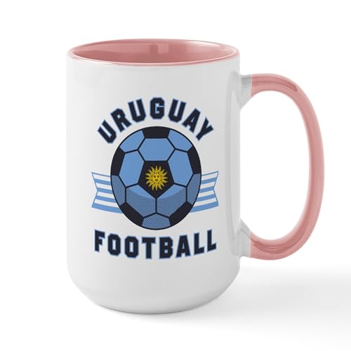 White/Pink Inside - Uruguay Football Mugs