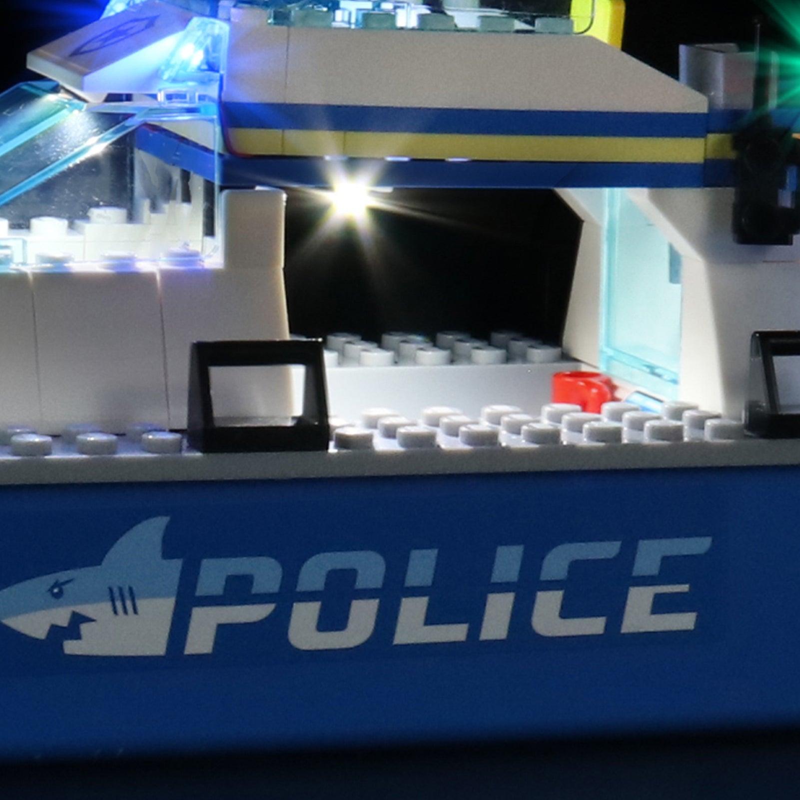 LEGO City Police Patrol Boat 60277 Light Kit - LED Lighting Set for Building Blocks | Perfect for Night Display & Model Enhancement