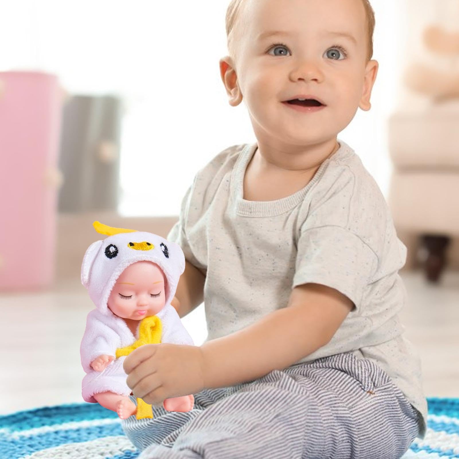 4.3 Inch Realistic Reborn Baby Doll - Soft Body Simulation Doll Toy for Kids Ages 3+, Perfect for Role Play, Gift Giving & Collecting