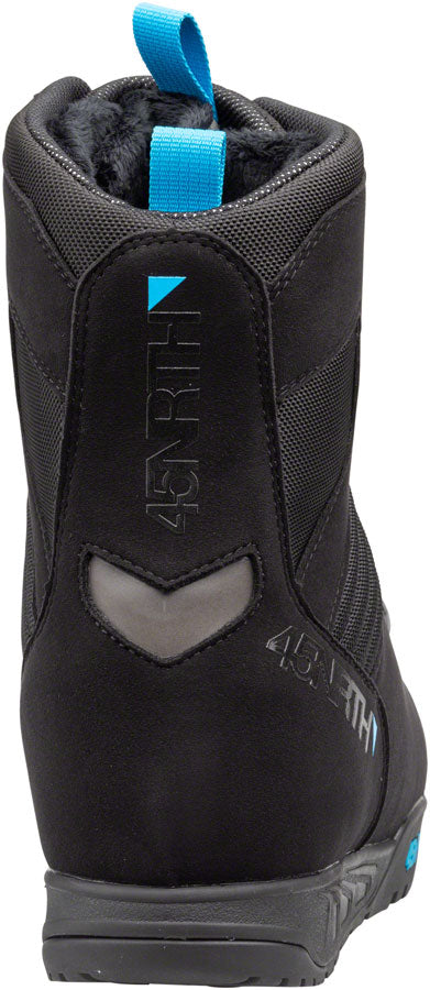 45NRTH Wolfgar Winter Cycling Boots - Waterproof, Insulated for Cold Weather - Black/Blue - Size 44 - Perfect for Commuting & Mountain Biking in Snow