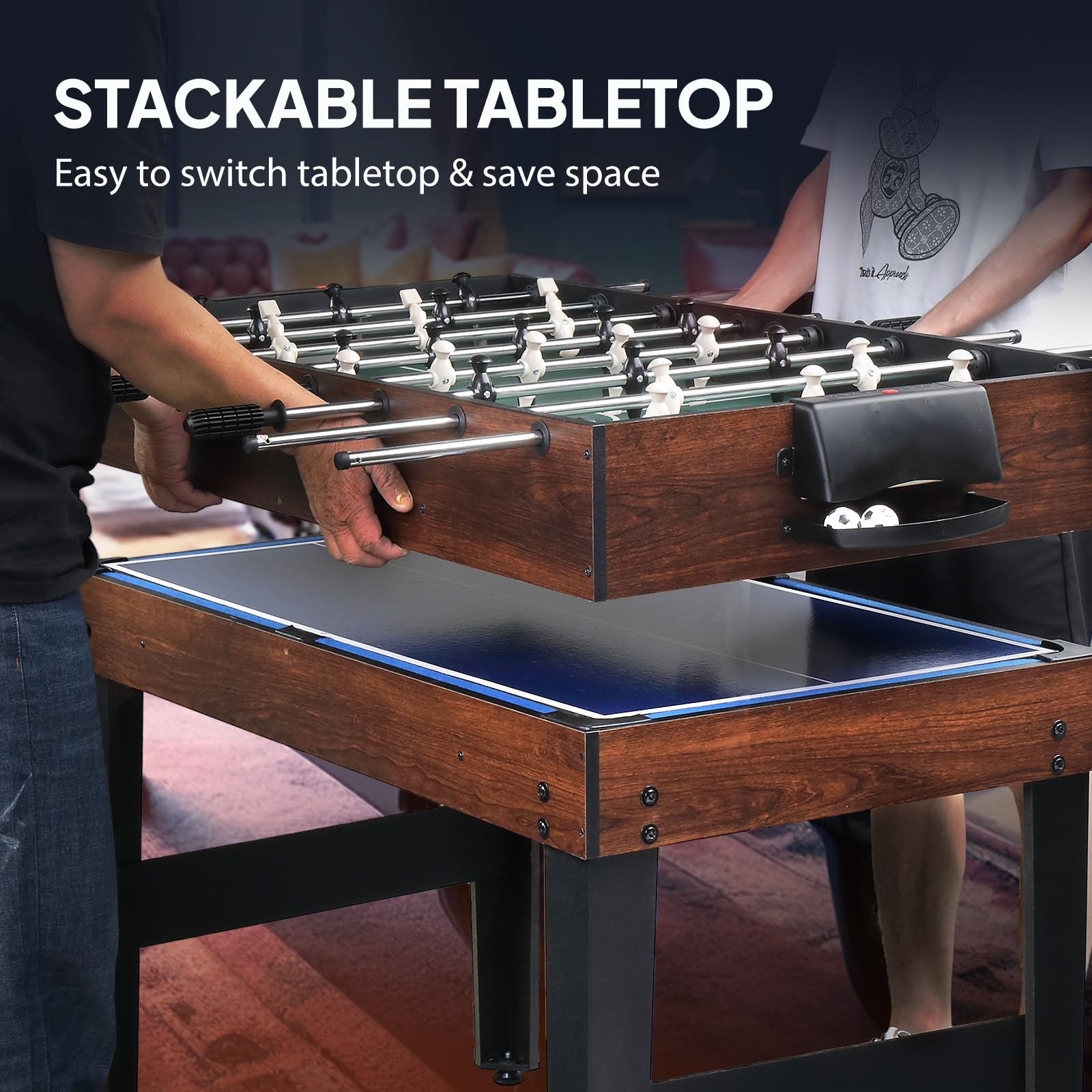 PEXMOR 10-in-1 Multi Game Table for Adults - 48