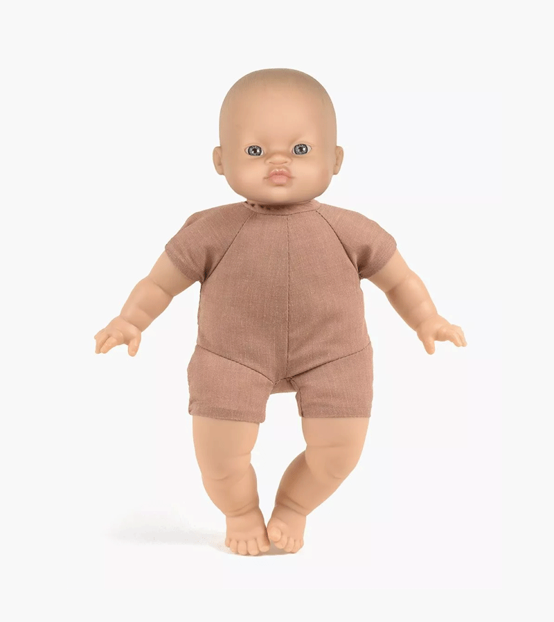 Minikane 28cm Soft Body Baby Doll with Realistic Blue Eyes - Perfect for Collectors, Gift Giving & Pretend Play