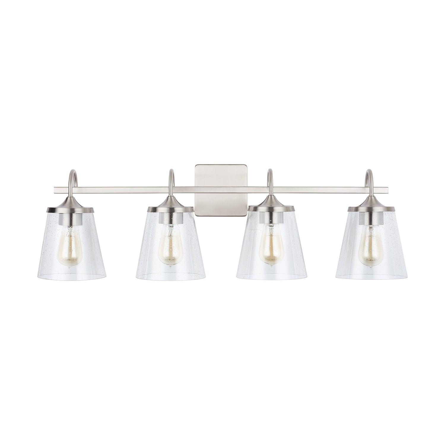 Capital Lighting Four Light Vanity - Modern Bathroom Light Fixture with Adjustable Arms, Brushed Nickel Finish - Perfect for Bathroom Makeover, Dressing Room & Vanity Area Lighting