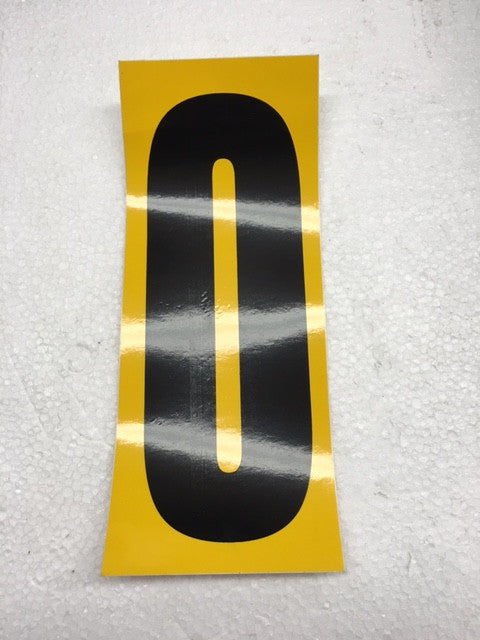 Black Number Stickers with Yellow Background - Perfect for Organizing, Labeling, and DIY Projects