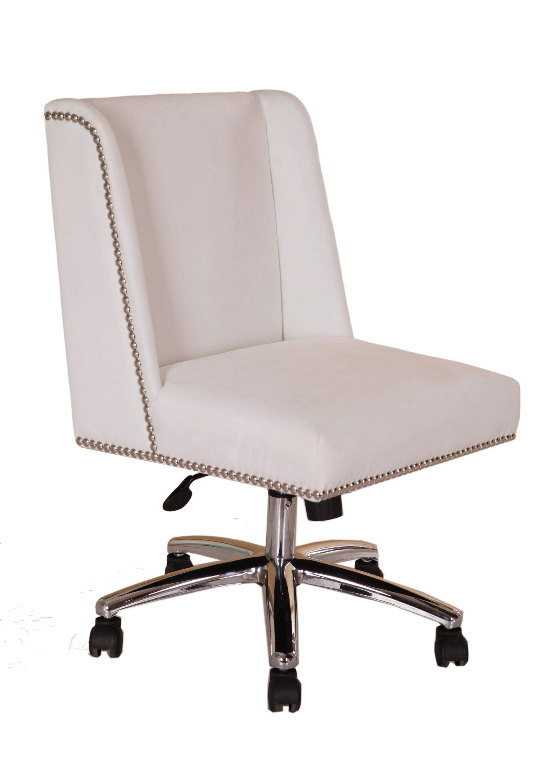 Boss Office Products White Decorative Task Chair - Ergonomic Home & Office Desk Chair for Comfortable Working