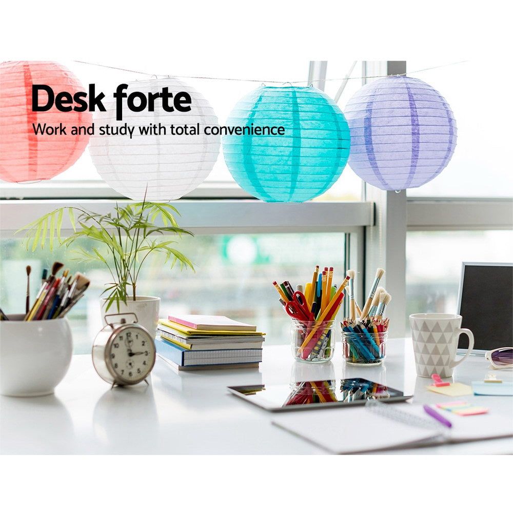 Modern White Rotary Corner Desk with Bookshelf - Space-Saving Home Office Furniture for Small Rooms & Apartments