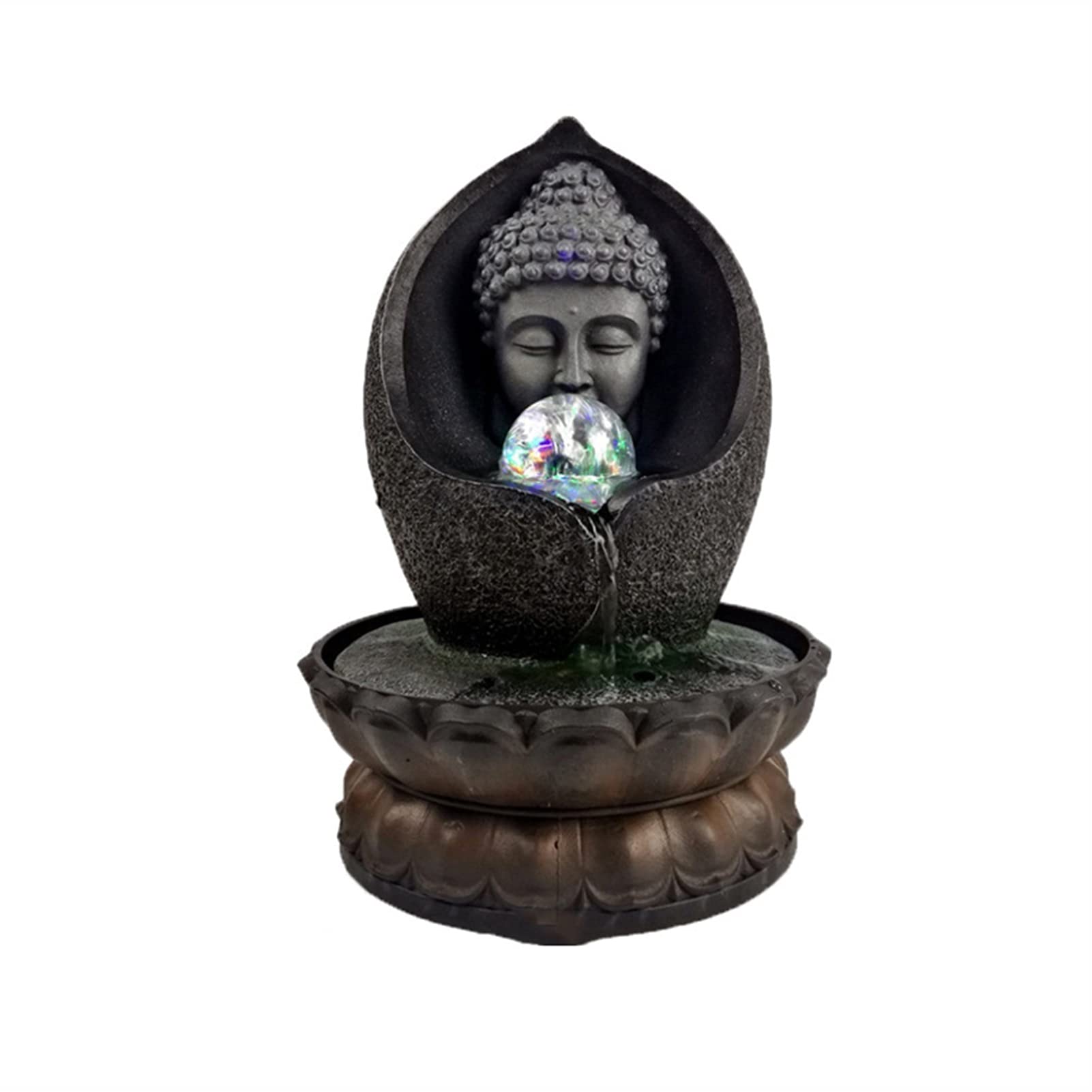 Handmade Buddha Statue Tabletop Fountain - Indoor Running Water Fountain with Desktop Waterfall for Office Feng Shui, Home Decor & Fortune Ornaments | Perfect for Meditation, Relaxation & Stress Relief