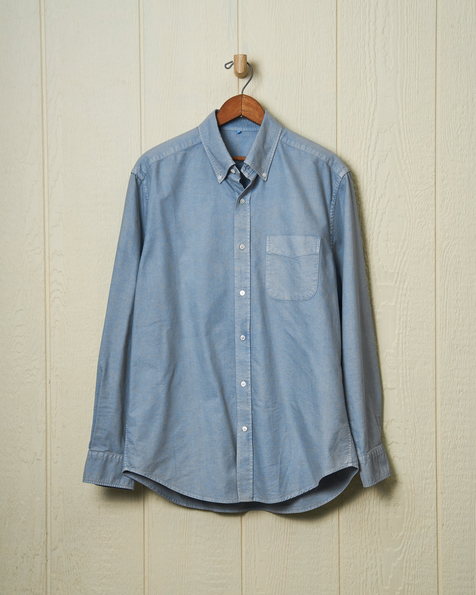 Premium Garment Dyed Oxford Shirt in Chambray Blue - Classic Casual Button Down for Men | Perfect for Office, Date Night & Weekend Outings