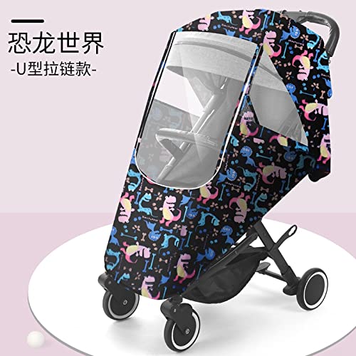 Waterproof Baby Stroller Rain Cover - Transparent Windproof & Dust Shield for Universal Prams & Carriages (Blue) | Perfect for Outdoor Walks, Travel & Inclement Weather Protection