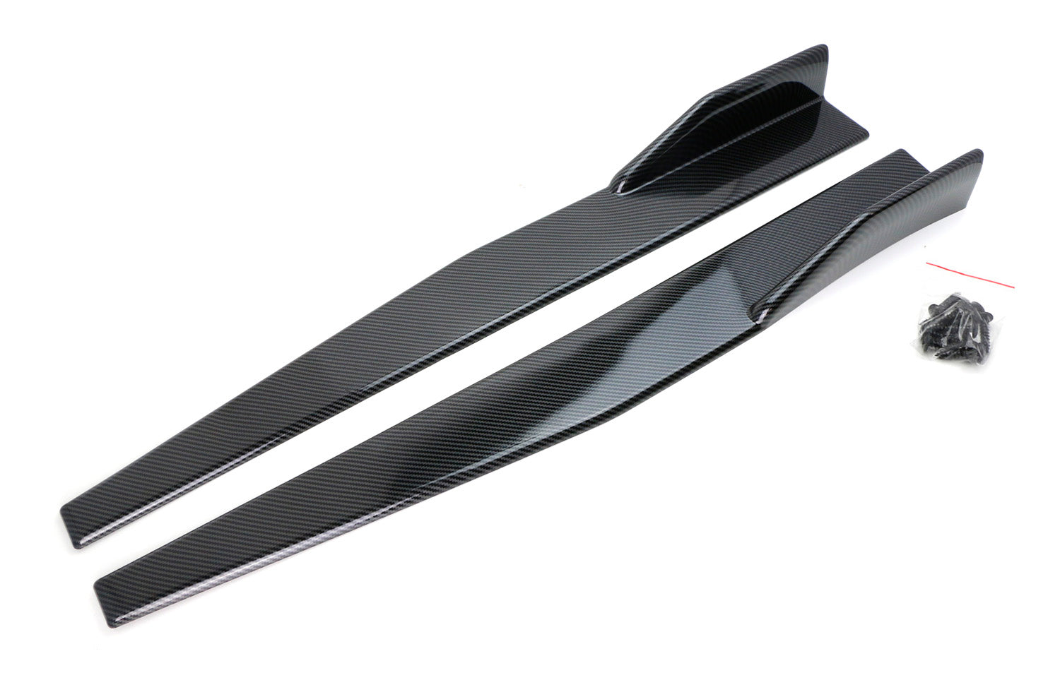 Premium Carbon Fiber Universal Rear Side Skirt Winglets Diffusers - Extra Long Left/Right Design for Enhanced Aerodynamics & Style | Perfect for Sports Cars, Tuner Vehicles & Performance Upgrades