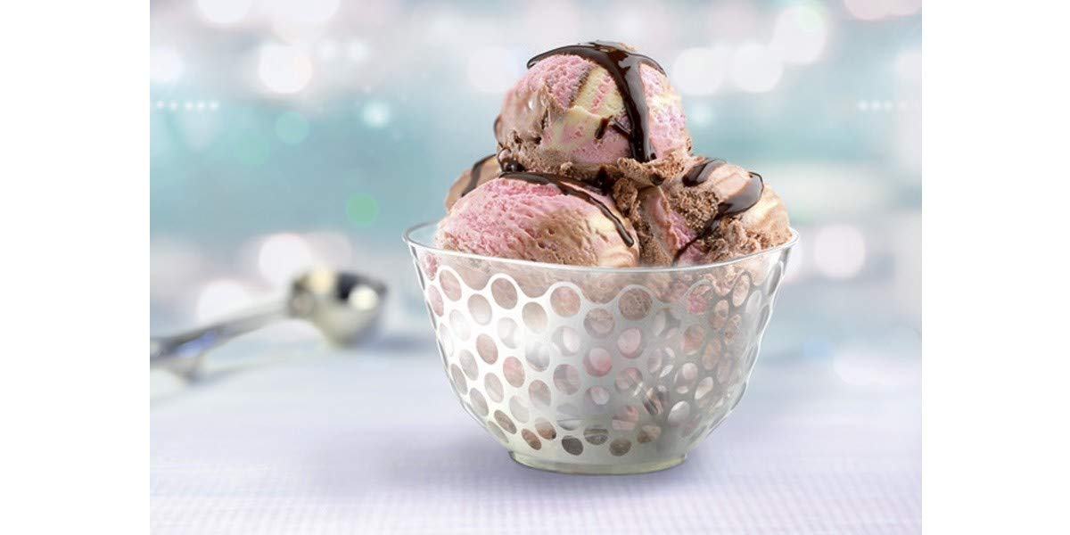 Premium Clear Plastic Ice Cream Cups - 10.14 oz (300ml) | 3.78