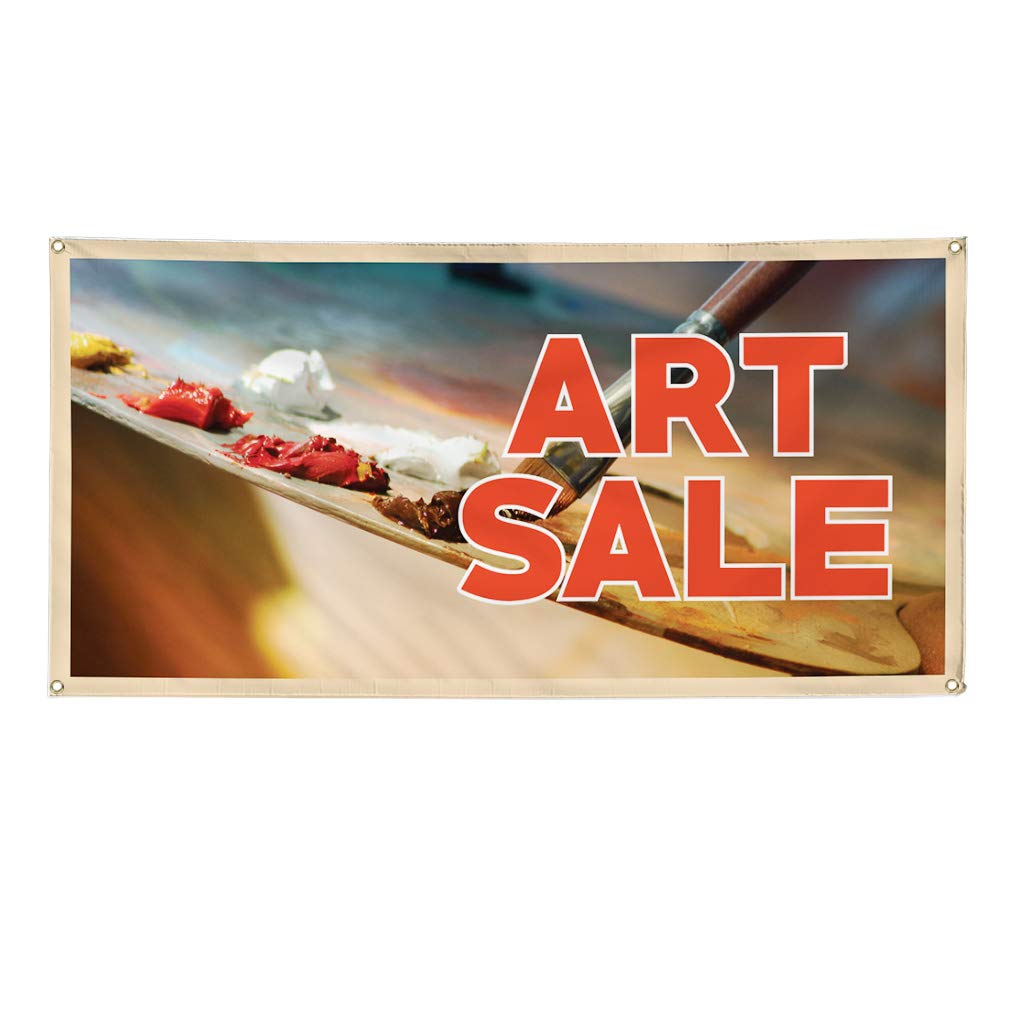 Vinyl Banner - 48x96 Inches with 8 Grommets | Weatherproof Outdoor Advertising Sign for Business, Art Sales & Industrial Yard | Multiple Sizes Available - Perfect for Storefronts, Events & Construction Sites