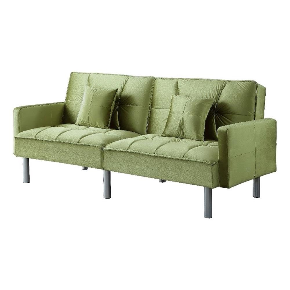 Legend Vansen Velvet Convertible Sofa Bed - Sleeper Couch with Removable Pillows for Living Room, Guest Room & Small Spaces