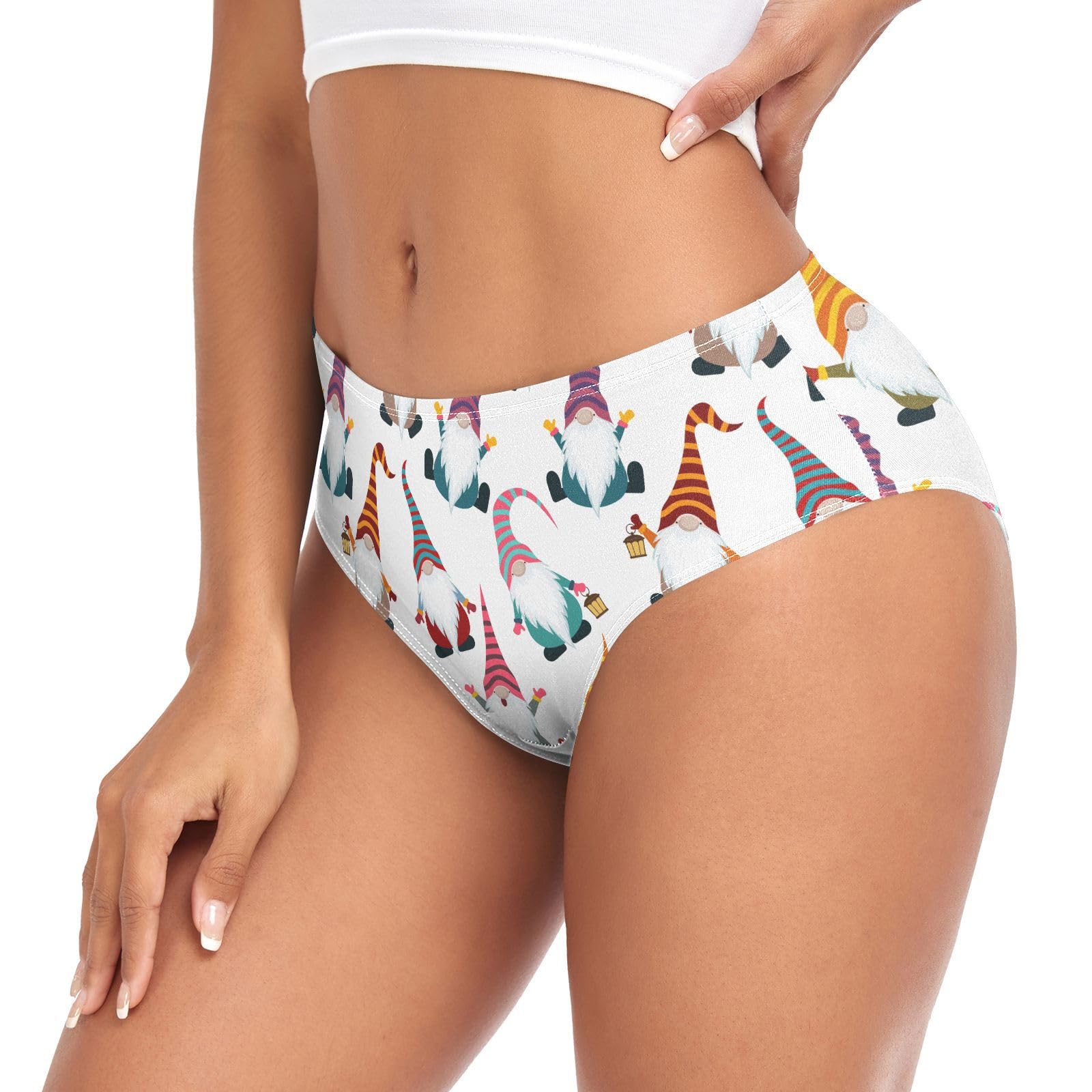 Women's Soft Breathable Viscose Underwear - Colorful Mushroom Print Classic Briefs & Bikini Hipster Panties for Everyday Comfort & Lounge Wear