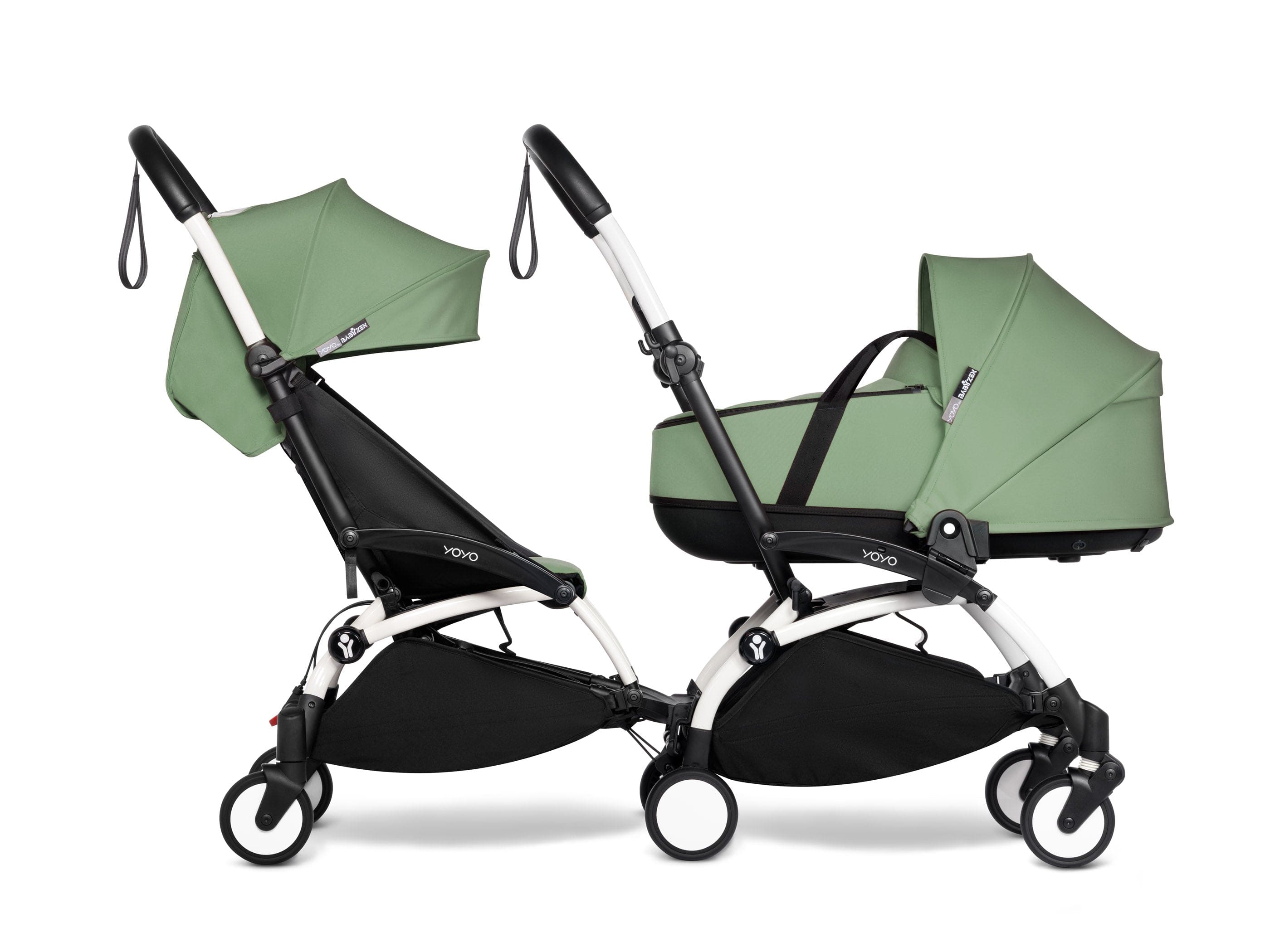 Stokke YOYO 3 Double Stroller with Bassinet & Toddler Seat - Lightweight Compact Travel Stroller for Twins or Siblings (Ages 0-4) | Perfect for City Walks, Air Travel & Everyday Use