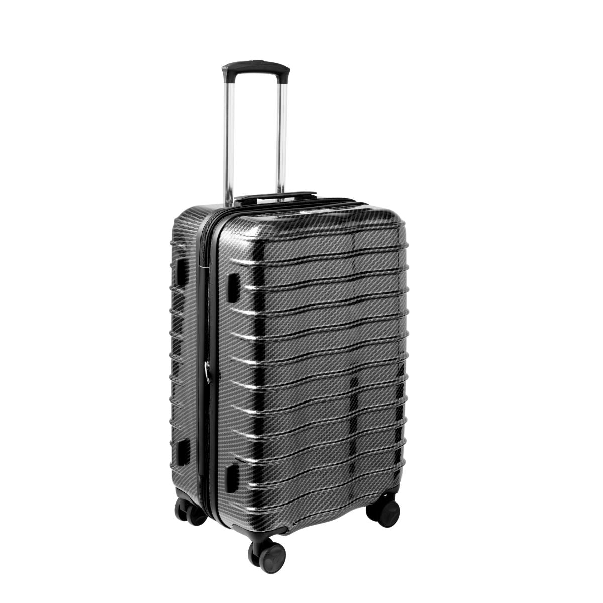 Daycrown 802 Carbon Fiber Texture Luggage - Lightweight Durable Suitcase for Travel, Business Trips & Vacations