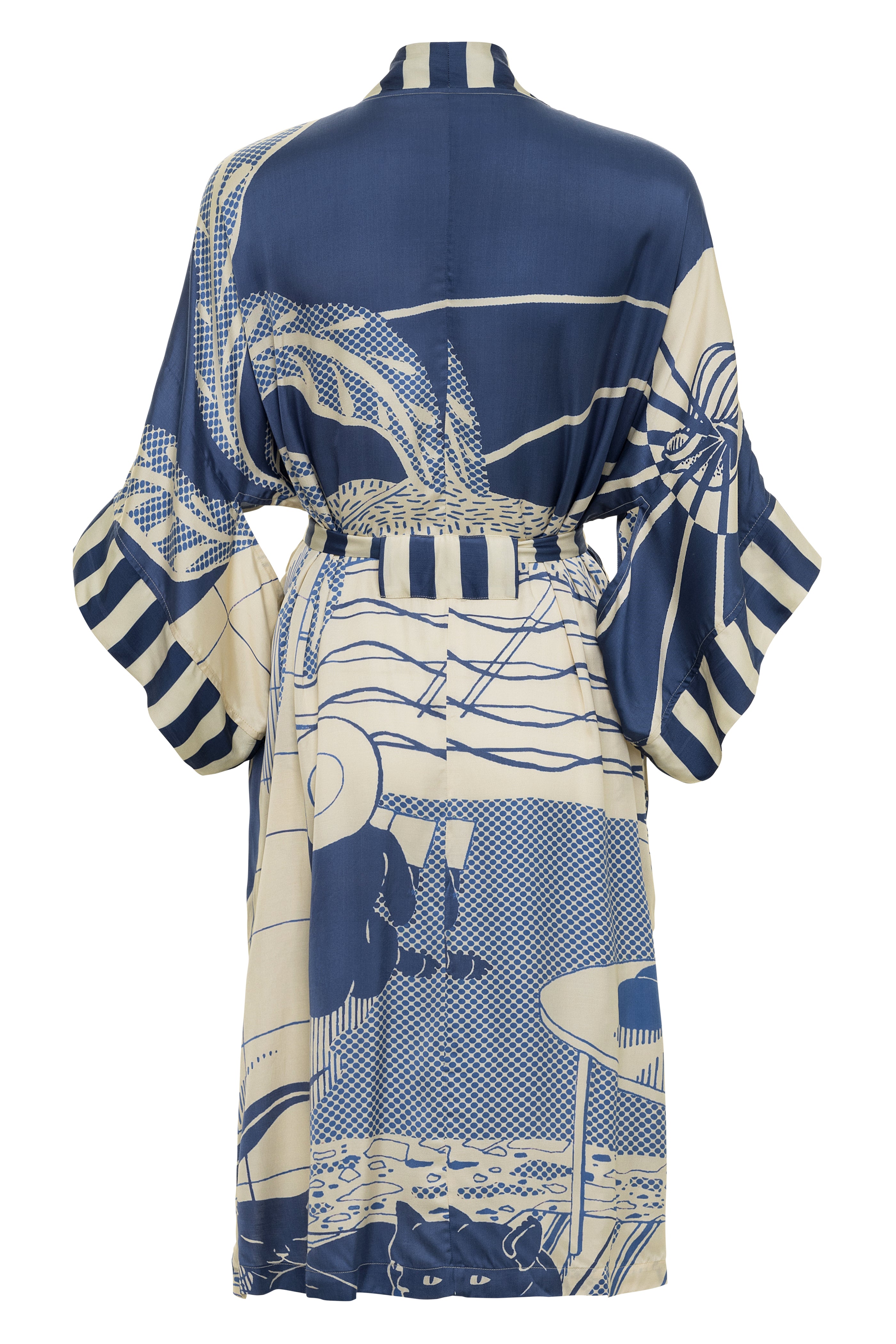 Elegant Helen Kimono Robe - Women's Floral Print Lightweight Cover Up - Perfect for Beach, Lounge & Spa Wear - Final Sale