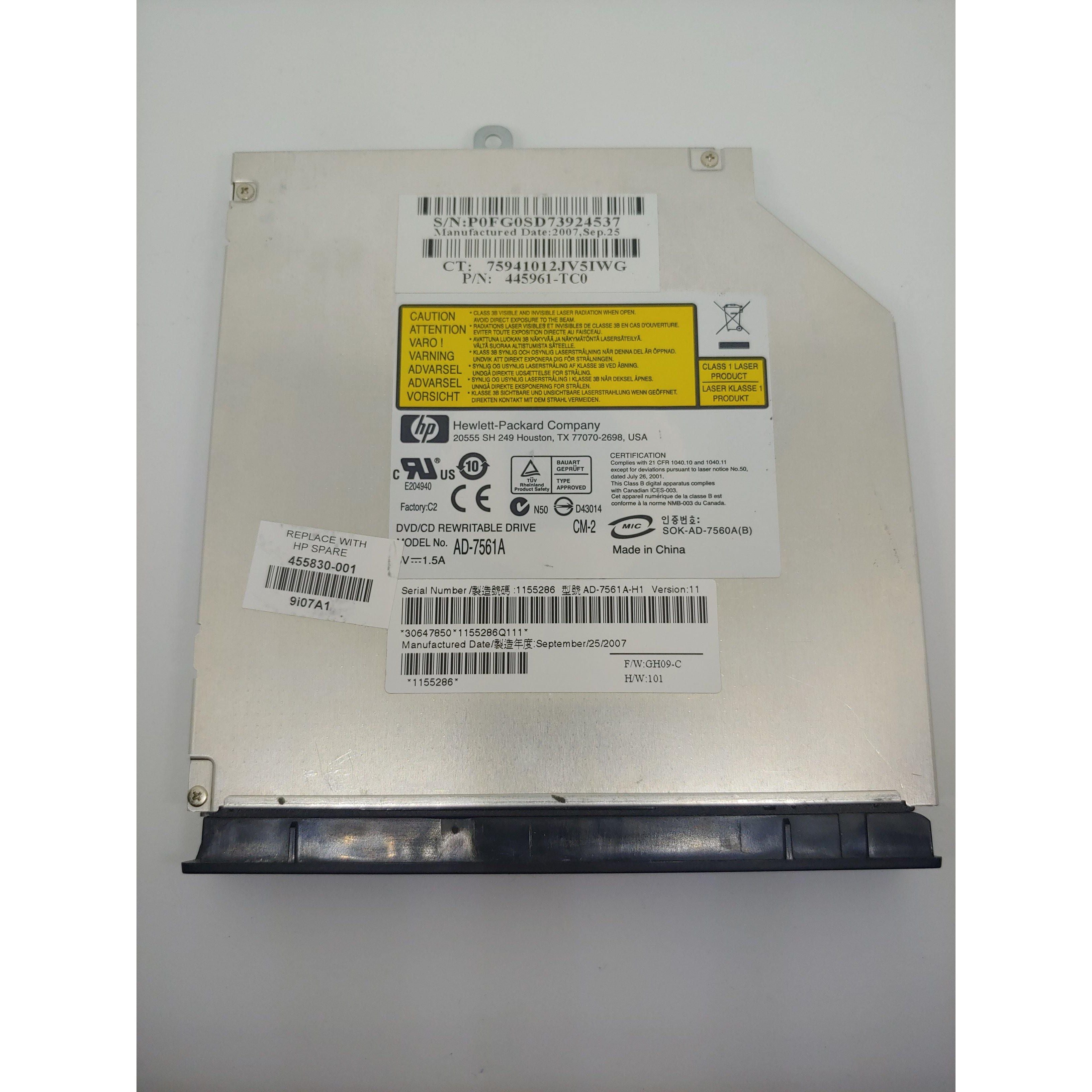 HP DVD±RW DL LightScribe Drive AD-7560A(B) - Compatible with Laptops & Desktops for Data Backup, Media Playback & Disc Burning
