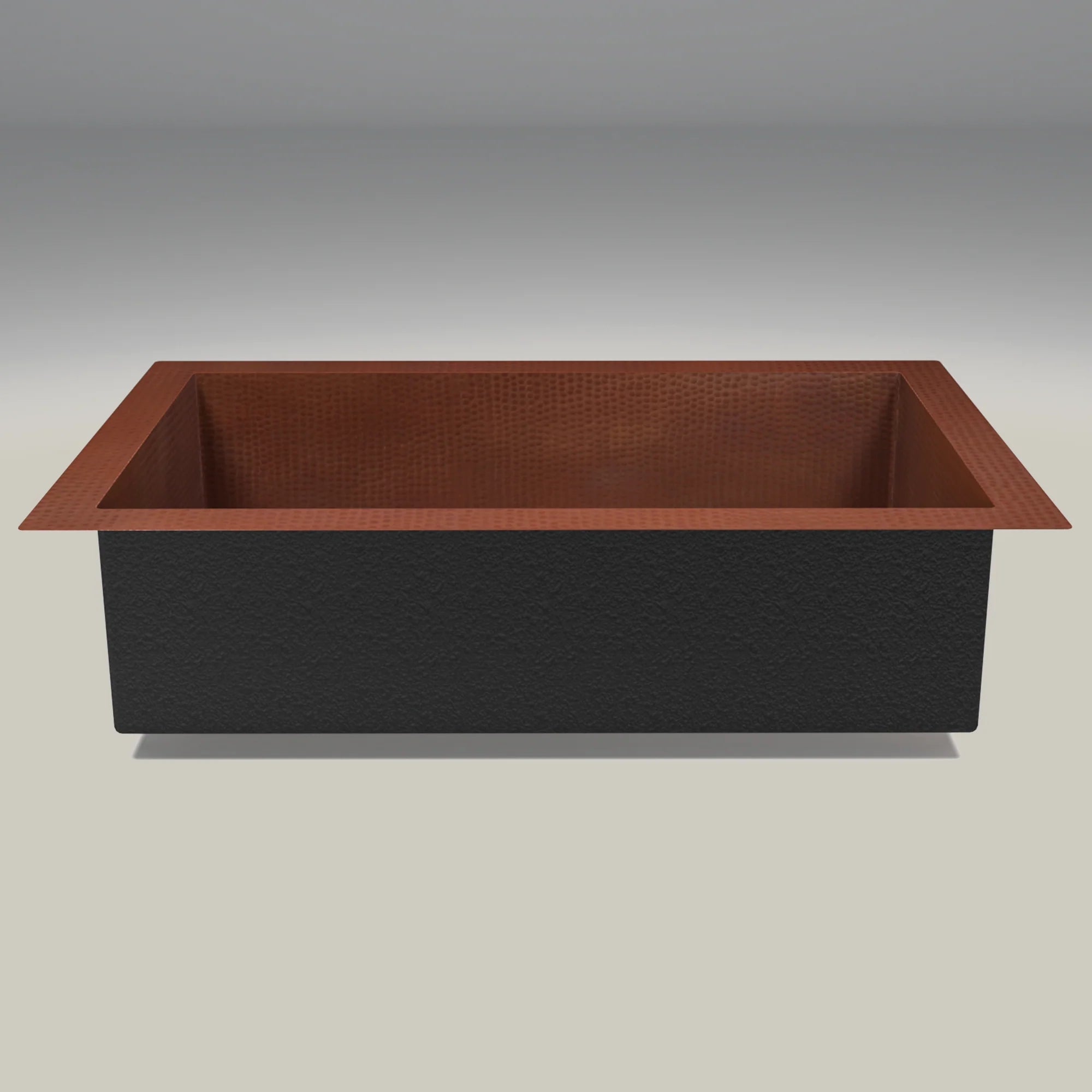 Premium Copper Single Basin Kitchen Sink - Farmhouse Style with Modern Design for Rustic & Contemporary Kitchens | Perfect for Food Prep, Washing Dishes & Enhancing Kitchen Aesthetics