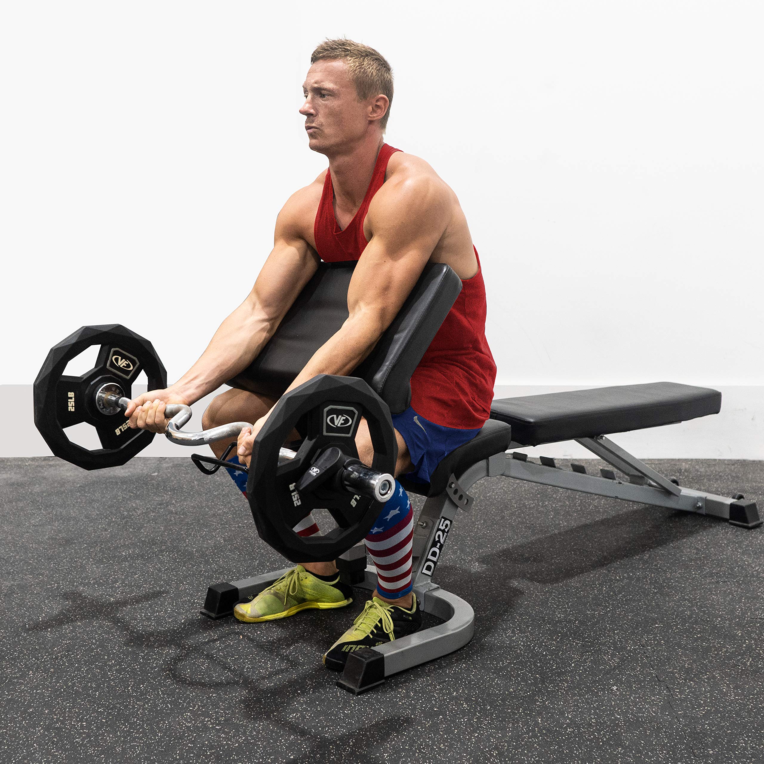 Valor Fitness EX-2 Preacher Curl Bench Attachment - Compatible with Valor Fitness Benches - Perfect for Home Gym Arm Workouts & Bicep Training