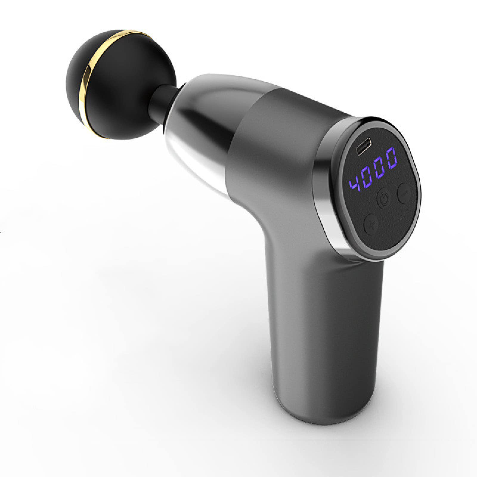 Mini Fascia Gun - Portable Muscle Massager with 525 LCD & 20 Speed Levels for Deep Tissue Relief - Perfect for Post-Workout Recovery, Pain Relief & Home Fitness - Gray