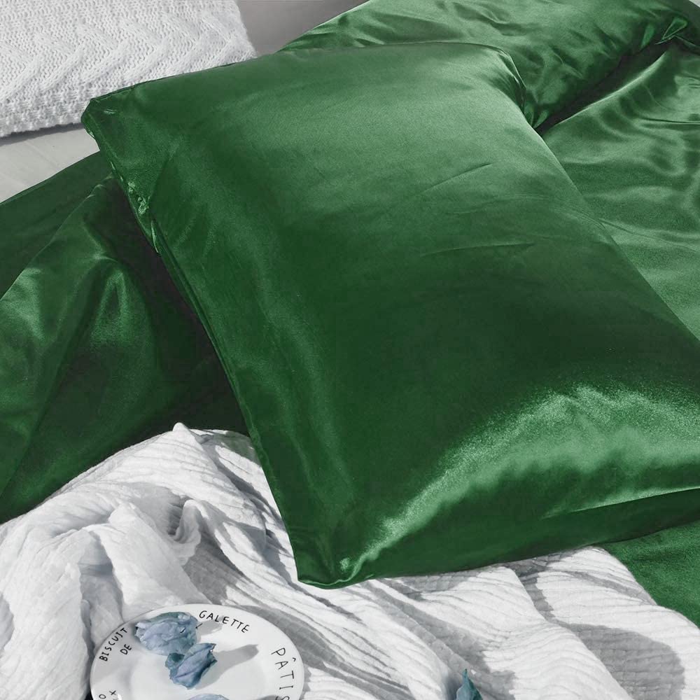 Luxury 7-Piece California King Comforter Set - Satin Bedding Collection (Comforter, Flat Sheet, Fitted Sheet) 19