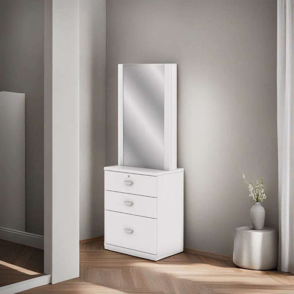 Elegant Vanity Dressing Table with Mirror - Modern Makeup Desk for Bedroom, Bathroom & Salon - Perfect for Makeup, Skincare & Hair Styling