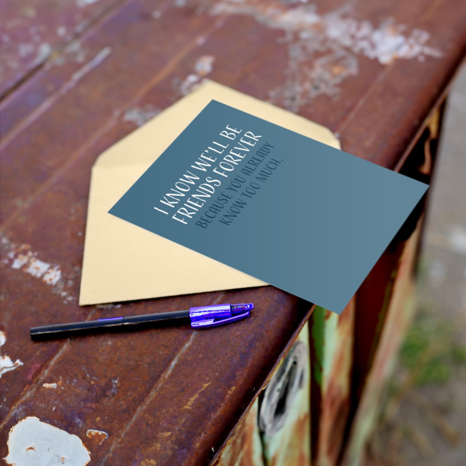 Funny Birthday Card for Husband or Wife - Blank Inside Greeting Card with Envelope, Made in USA, 4.25 x 5.5 inches - Perfect for Anniversaries, Valentine's Day, or Just Because
