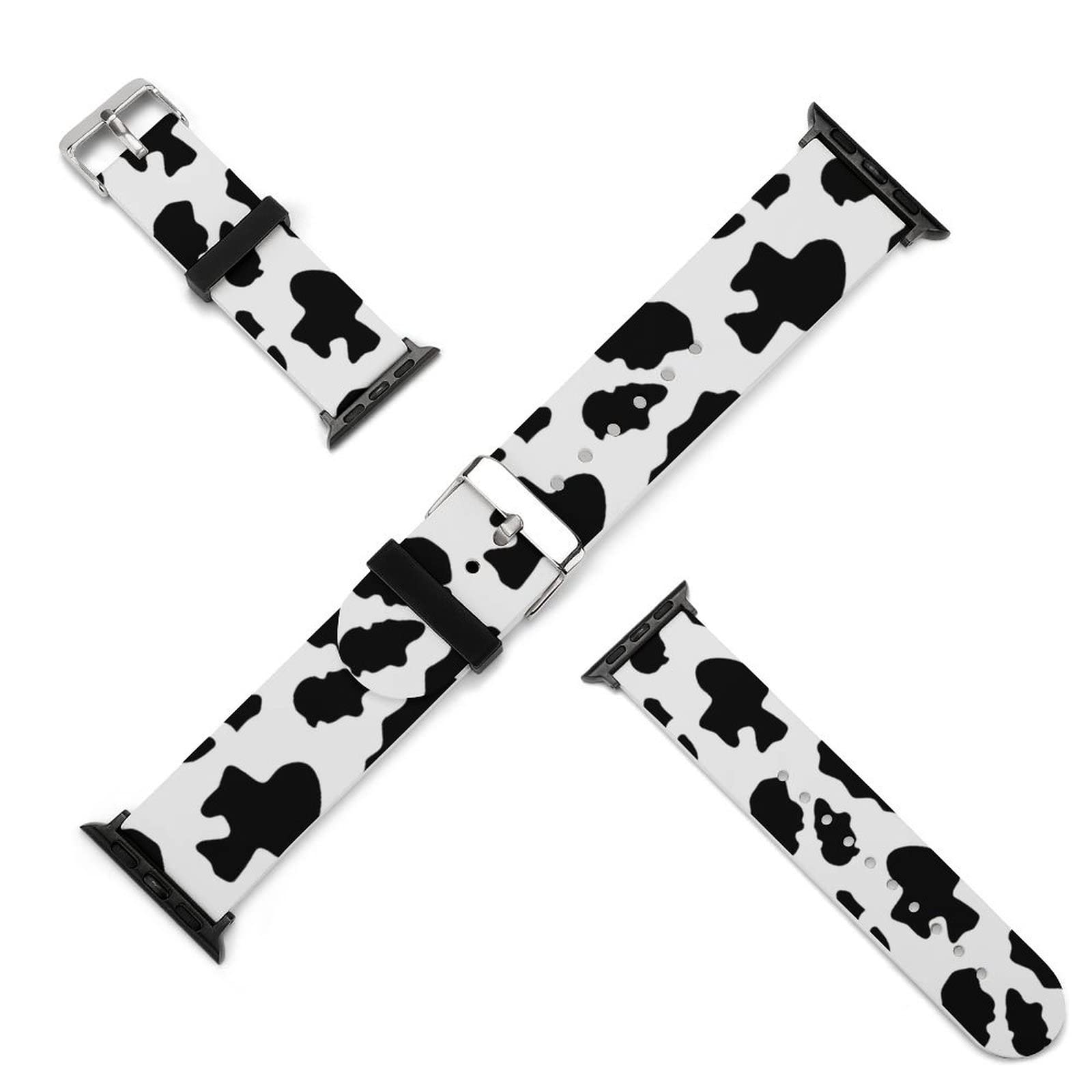 YouTary Dalmatian Dog Print Silicone Apple Watch Band - Compatible with iWatch Series 5/4/3/2/1 & SE, Adjustable Sport Wrist Strap for Women & Men - Perfect for Workouts, Running & Casual Wear