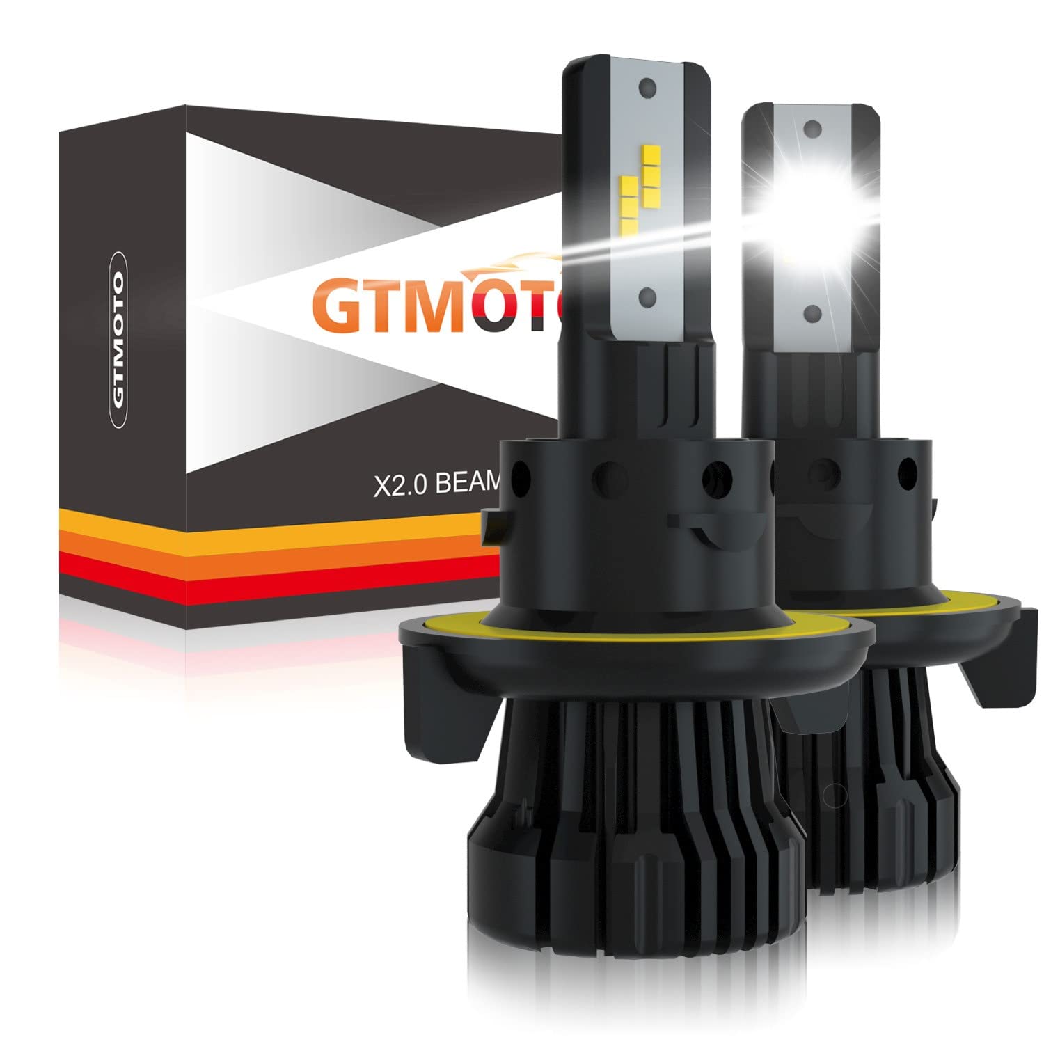 GTMOTO LED Headlight Bulbs for 2008-2022 Ford E150 E250 E350 E450 F650 F750 Super Duty Trucks & Vans - 6000K Cool White, Plug and Play Conversion Kit (2-Pack) - Perfect for Night Driving & Enhanced Visibility