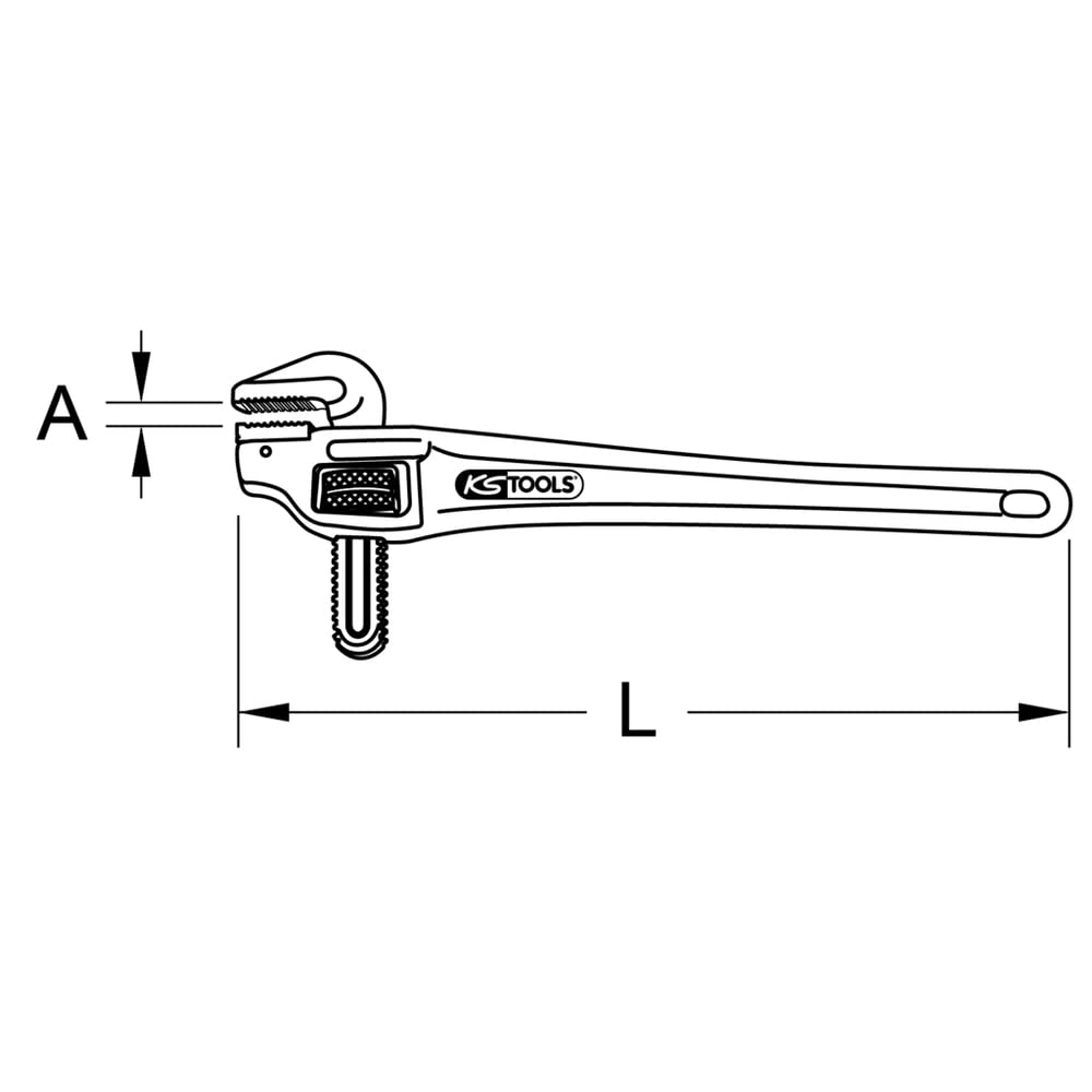 KS TOOLS - 24 Inch Adjustable Telescopic Pipe Wrench for Plumbing, HVAC & DIY Projects - Heavy Duty Steel Construction - Perfect for Home Repairs & Professional Use