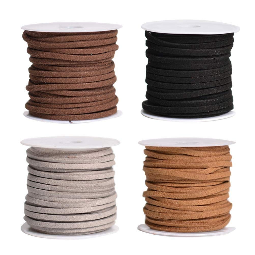 4pcs Leather Straps - Double Sided Ribbon Bands for Gifts & Packaging