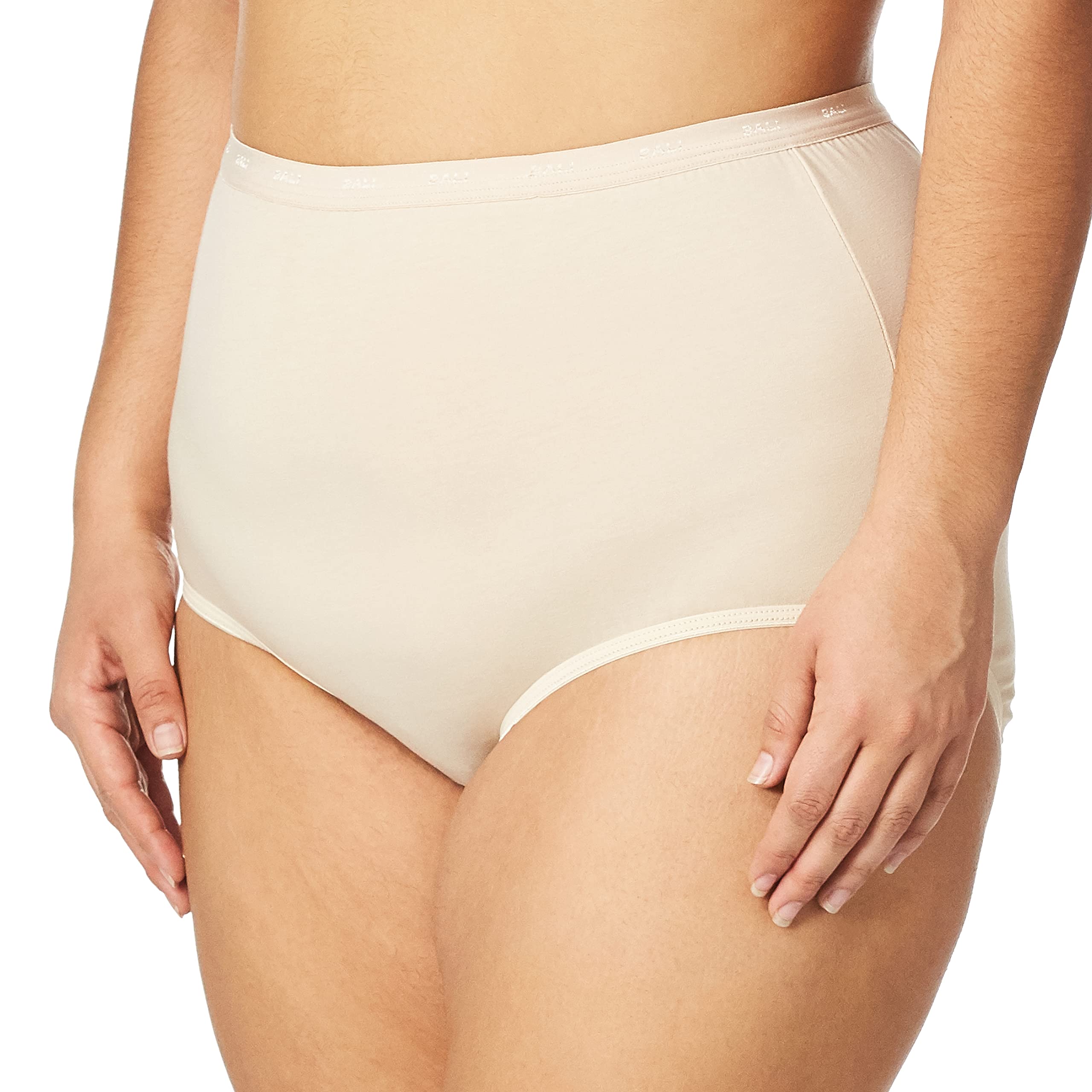 Bali Cut-Fit Stretch Briefs for Women - Soft Cotton Underwear with Full Coverage - Comfortable Everyday Panties for Work, Yoga & Sleep