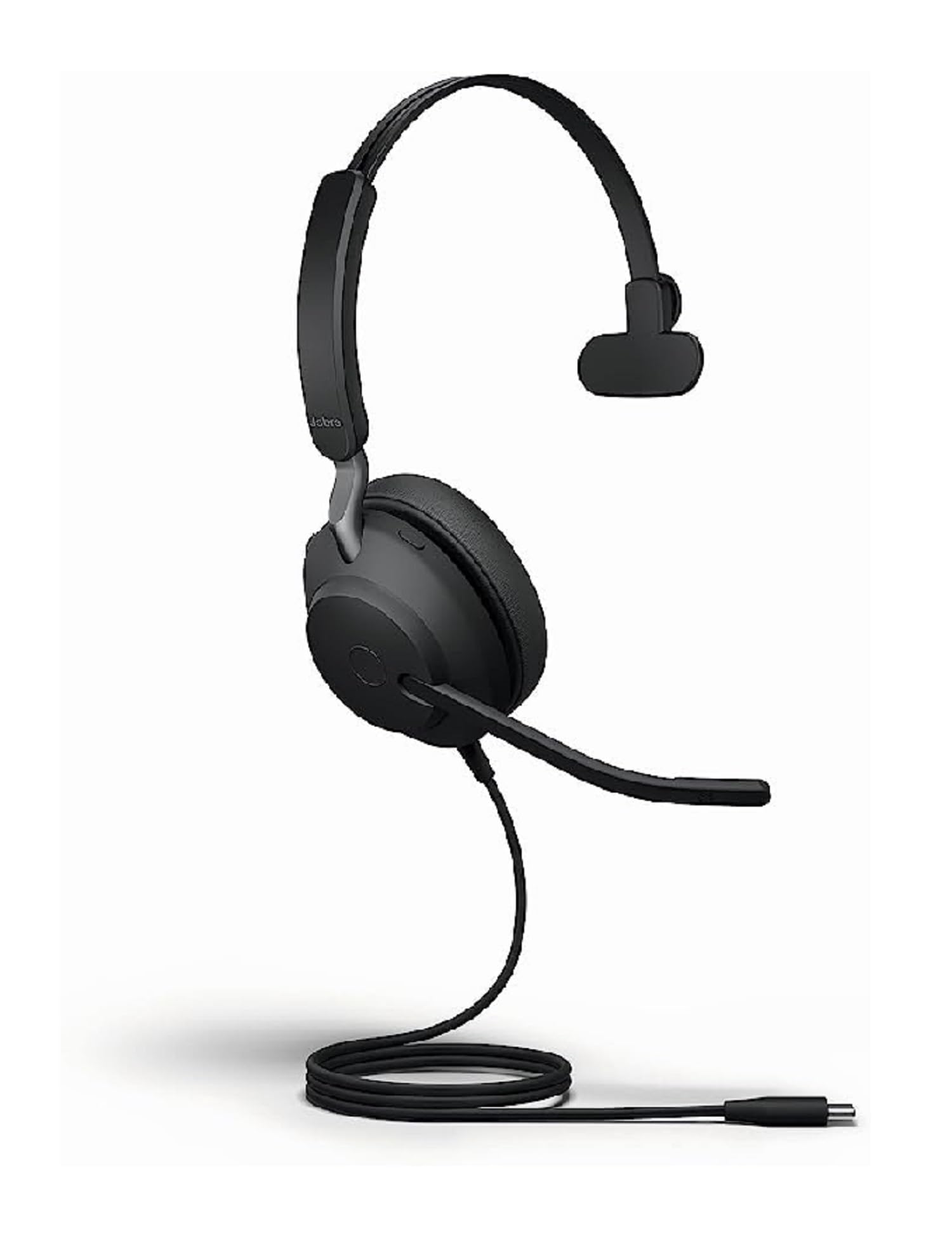 Jabra Evolve2 40 SE Wired Noise-Cancelling Mono Headset with 3-Microphone Call Technology & USB-A Cable - MS Teams Certified, Compatible with Zoom, Slack & All Major Platforms - Black - Perfect for Remote Work, Call Centers & Office Professionals