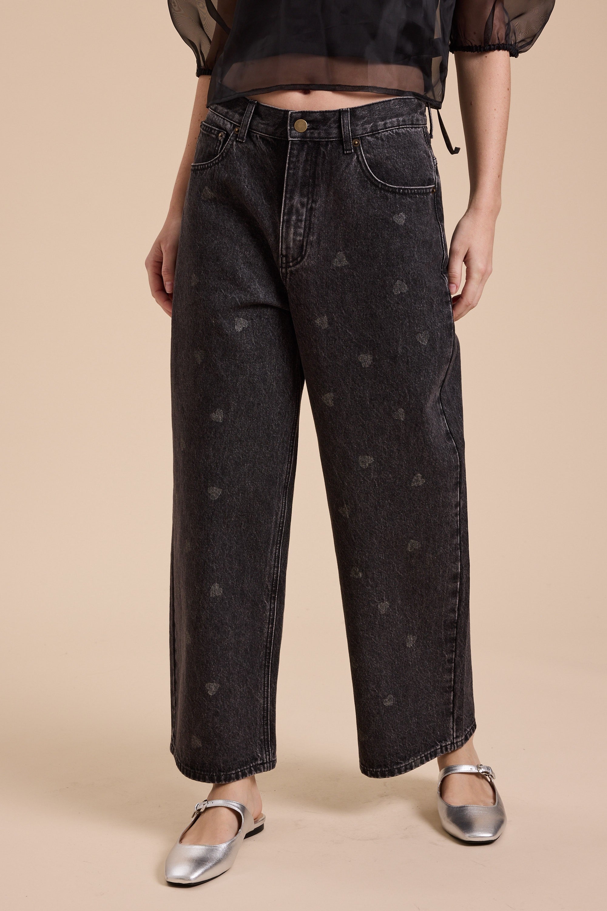 Heart to Heart Denim Jeans for Women - Classic Black High Waist Skinny Jeans | Perfect for Casual Wear, Date Nights & Office Outfits