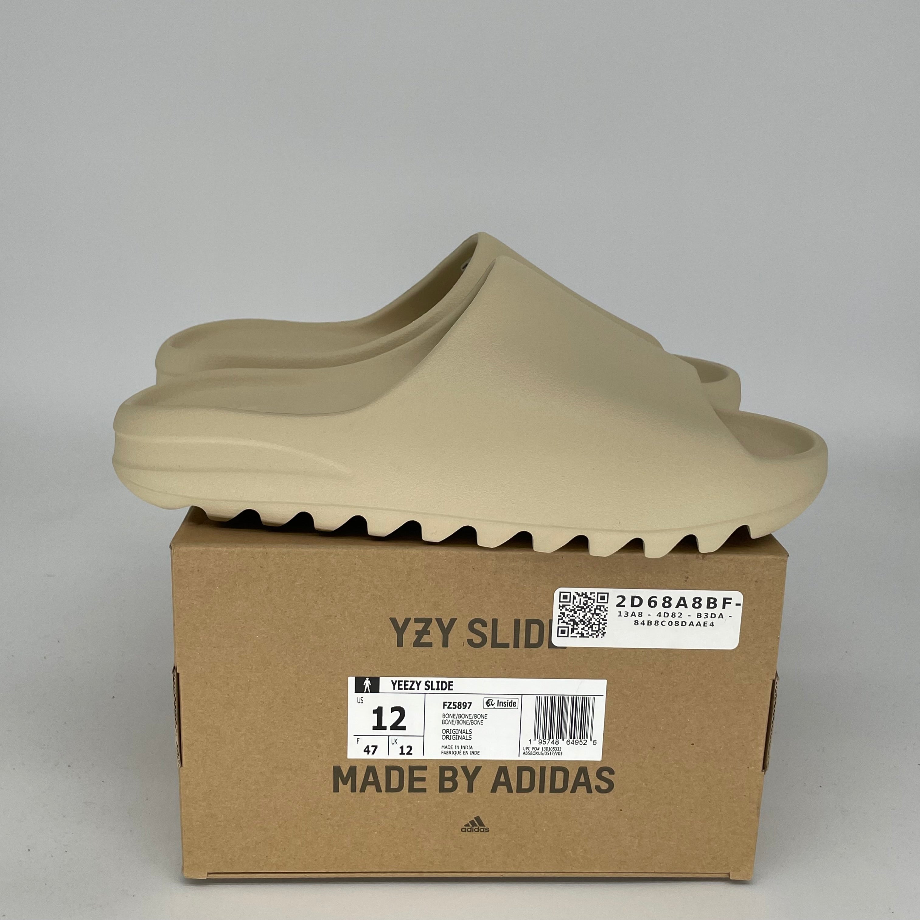 Adidas Yeezy Slide Bone - Men's Size 12 (FZ5897) | Comfortable Slides for Beach, Pool & Casual Wear