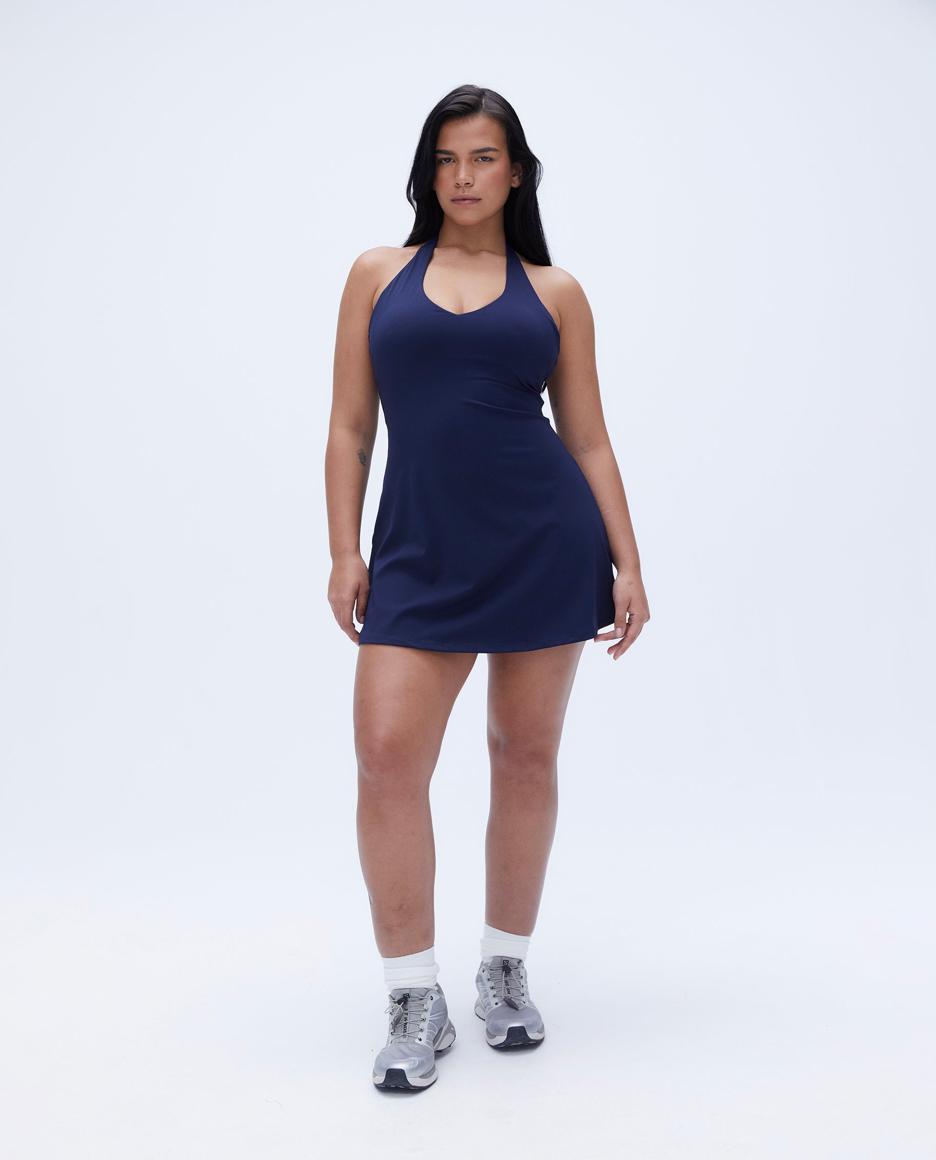 Ultimate Halter Neck Dress for Women - Navy Blue Summer Beach Party & Evening Cocktail Dress