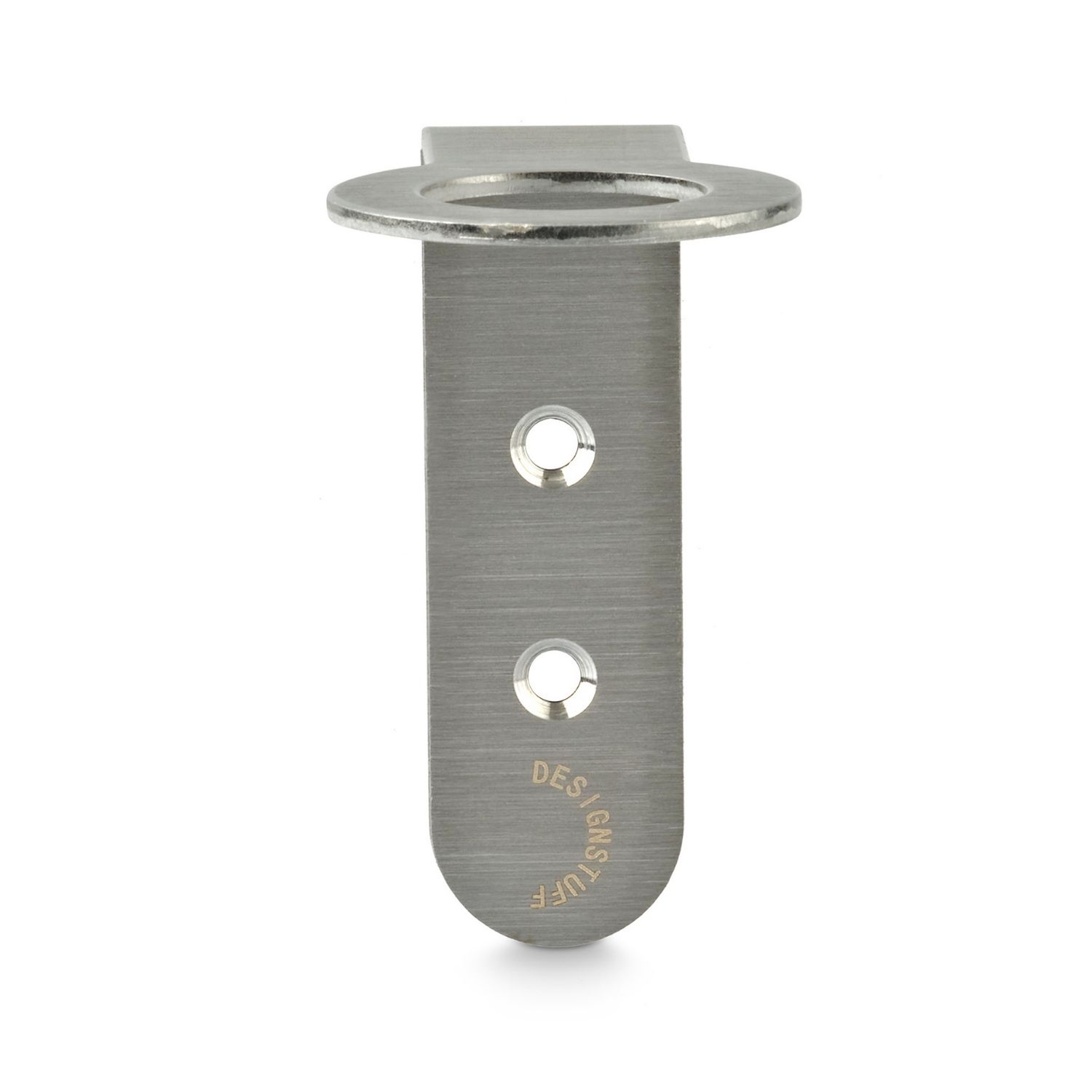 DesignStuff Floating Soap Dispenser Holder - Brushed Steel Finish | Wall-Mounted Bathroom Organizer for Modern Homes