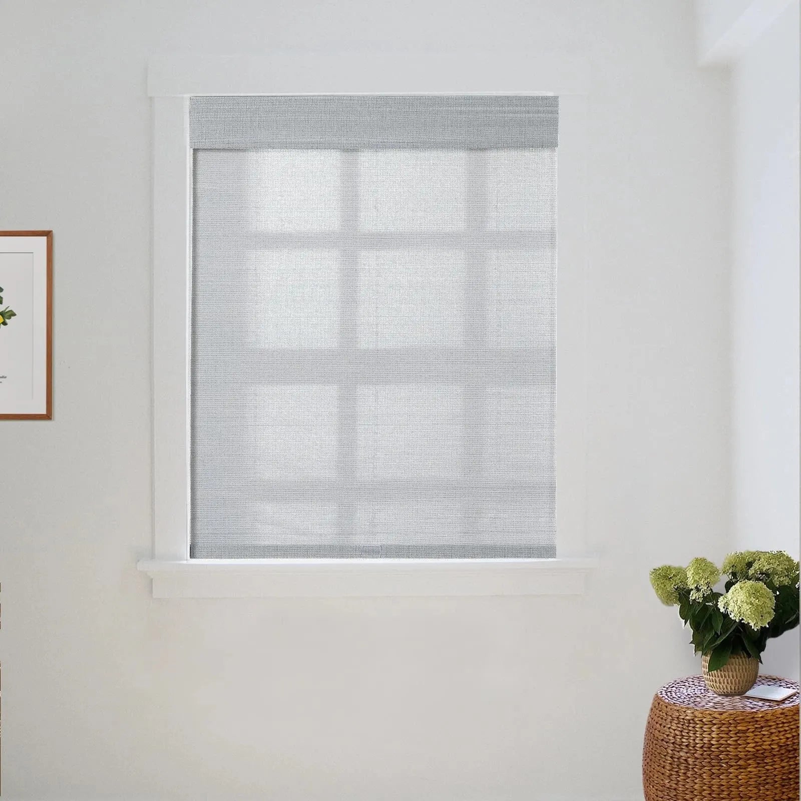 Natural Woven Bamboo Window Shade | Moonstone Color | Eco-Friendly Room Darkening Shades for Living Room, Bedroom & Nursery