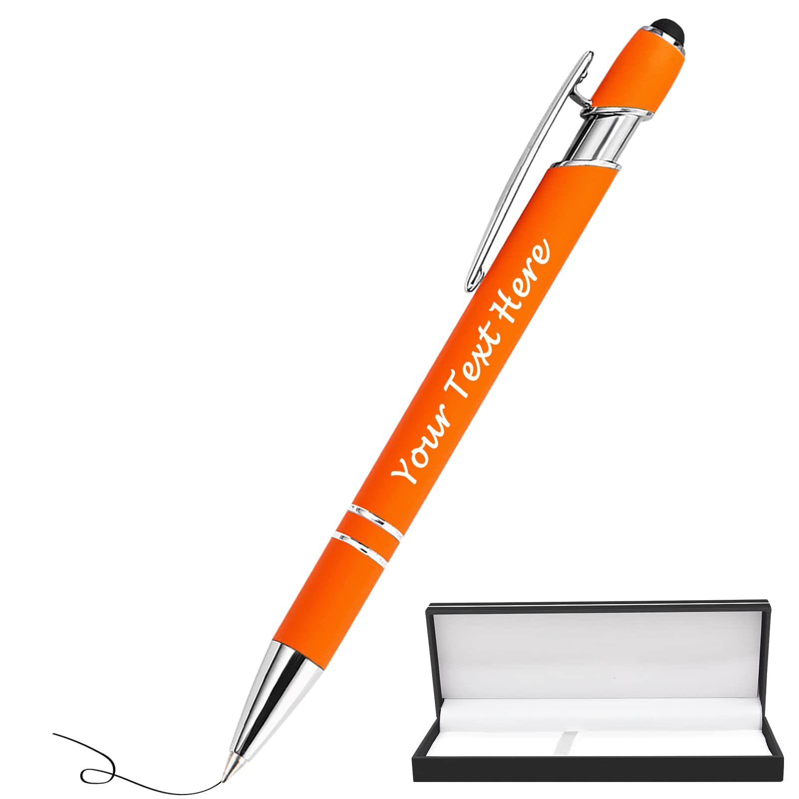 Custom Engraved Ballpoint Pens with Stylus Tip - Personalized Business Pens for Men, Women, Teachers - Bulk Order Up to 1000 Pens - Perfect for Graduation Gifts, Corporate Events & Anniversary Celebrations