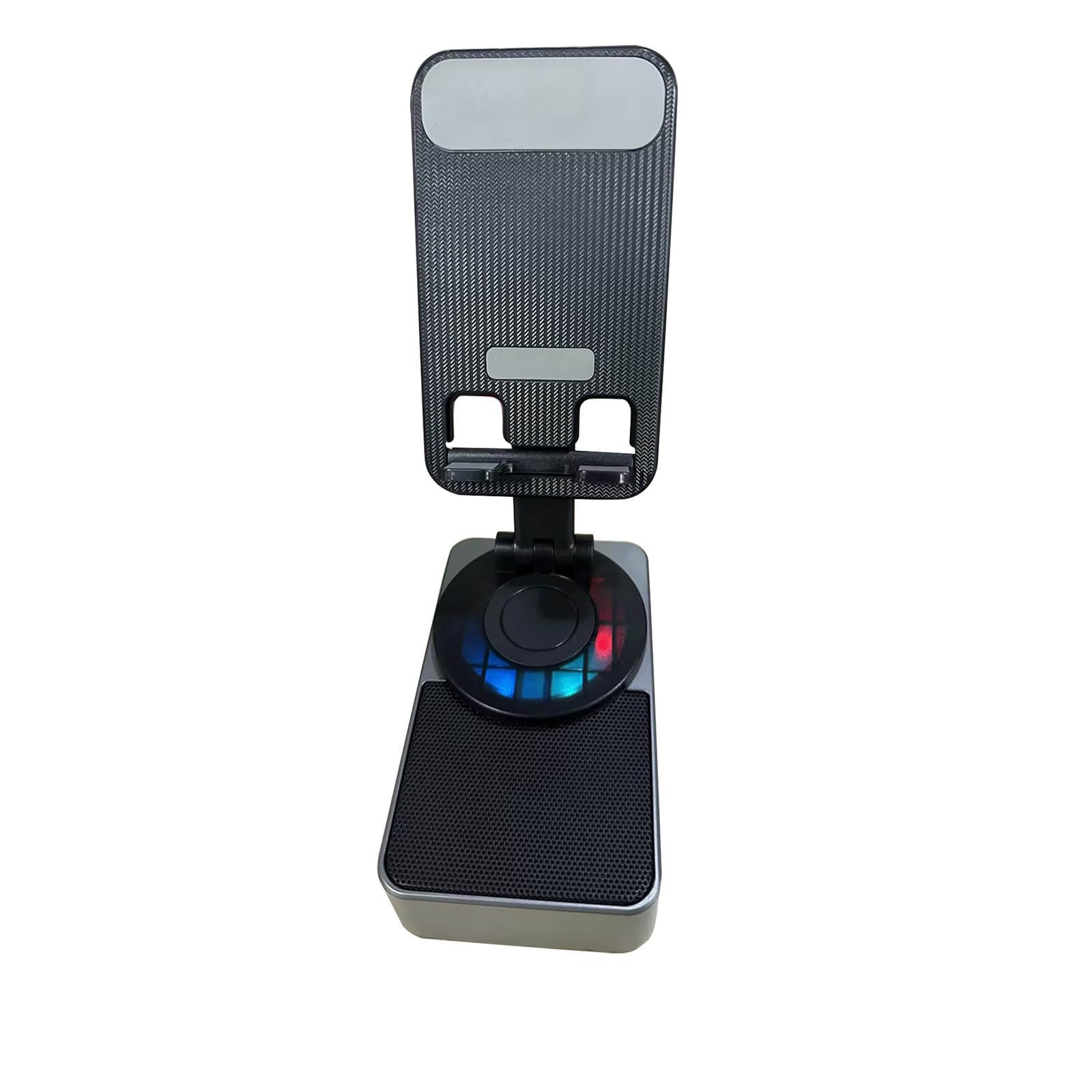 360° Rotating Foldable Phone Stand with Speaker - Adjustable Mobile Phone Holder for Home, Office, Indoor & Outdoor Use - Perfect for Video Calls, Watching Movies & Hands-Free Viewing