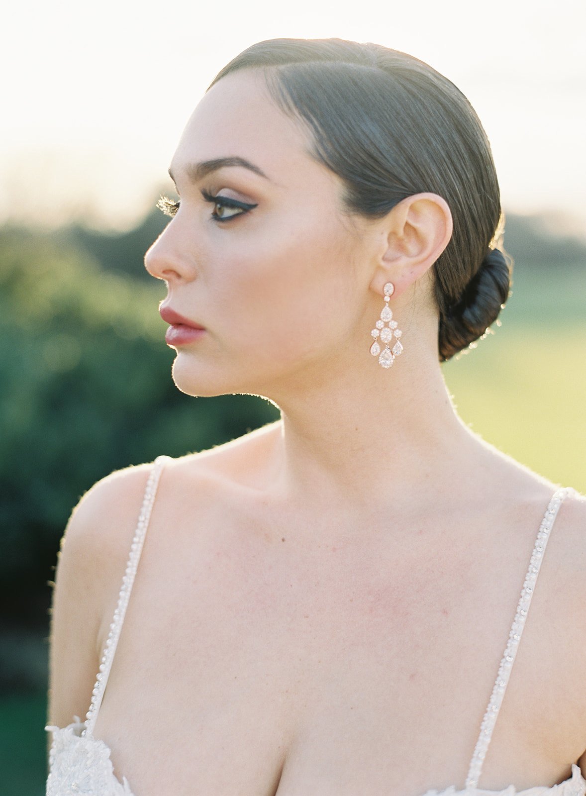 ISABELLA Rose Gold Bridal Chandelier Earrings - Elegant Wedding Jewelry for Brides, Bridesmaids & Formal Events | Perfect for Weddings, Prom & Evening Occasions
