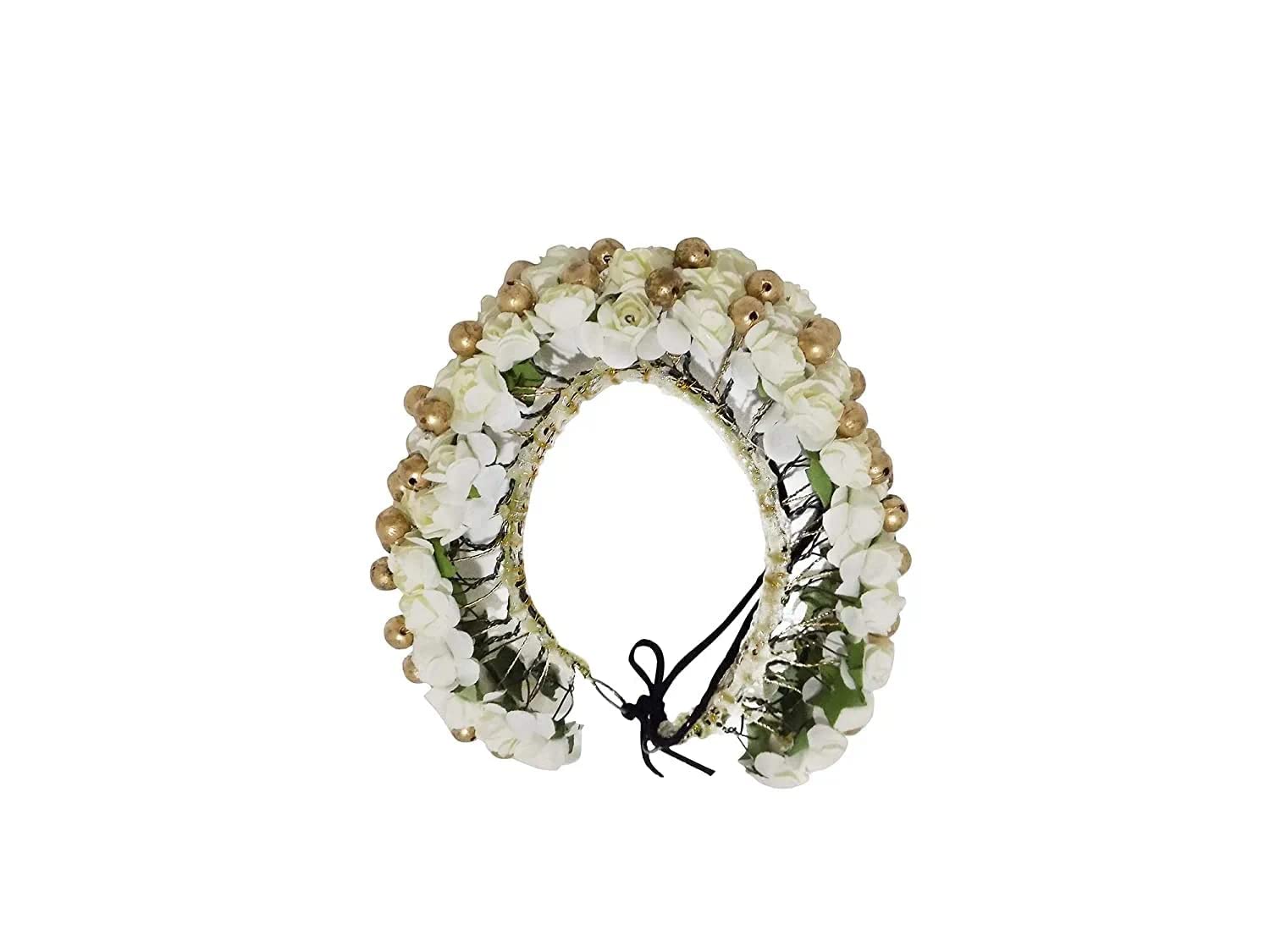 Majik Women & Girls Artificial Flower Hair Gajra - Hair Bun Decoration Accessories for Weddings, Parties & Special Occasions