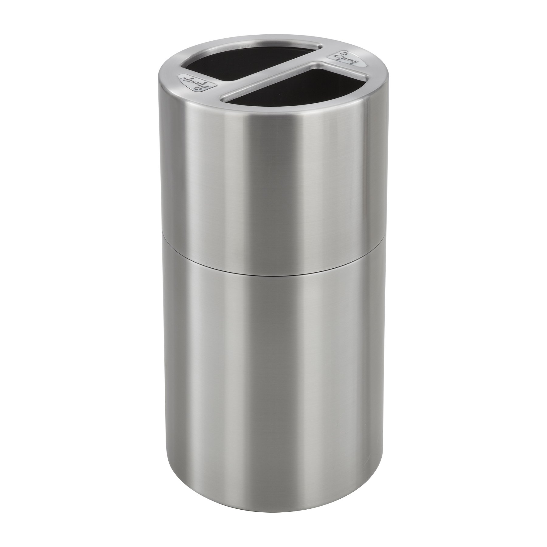 Safco 30 Gallon Stainless Steel Trash Can & Recycling Bin Combo - Modern Silver Kitchen Waste Bin for Indoor Use | Perfect for Home, Office & Restaurant Waste Management