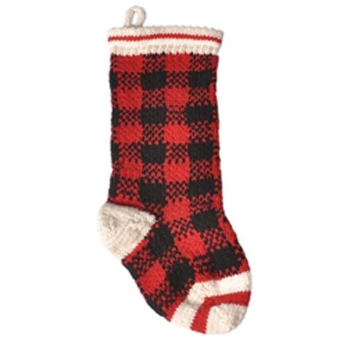 Buffalo Plaid Christmas Stocking - Festive Holiday Decor for Fireplace Mantel, Tree & Home - Cozy Xmas Stockings for Gifts & Decorations